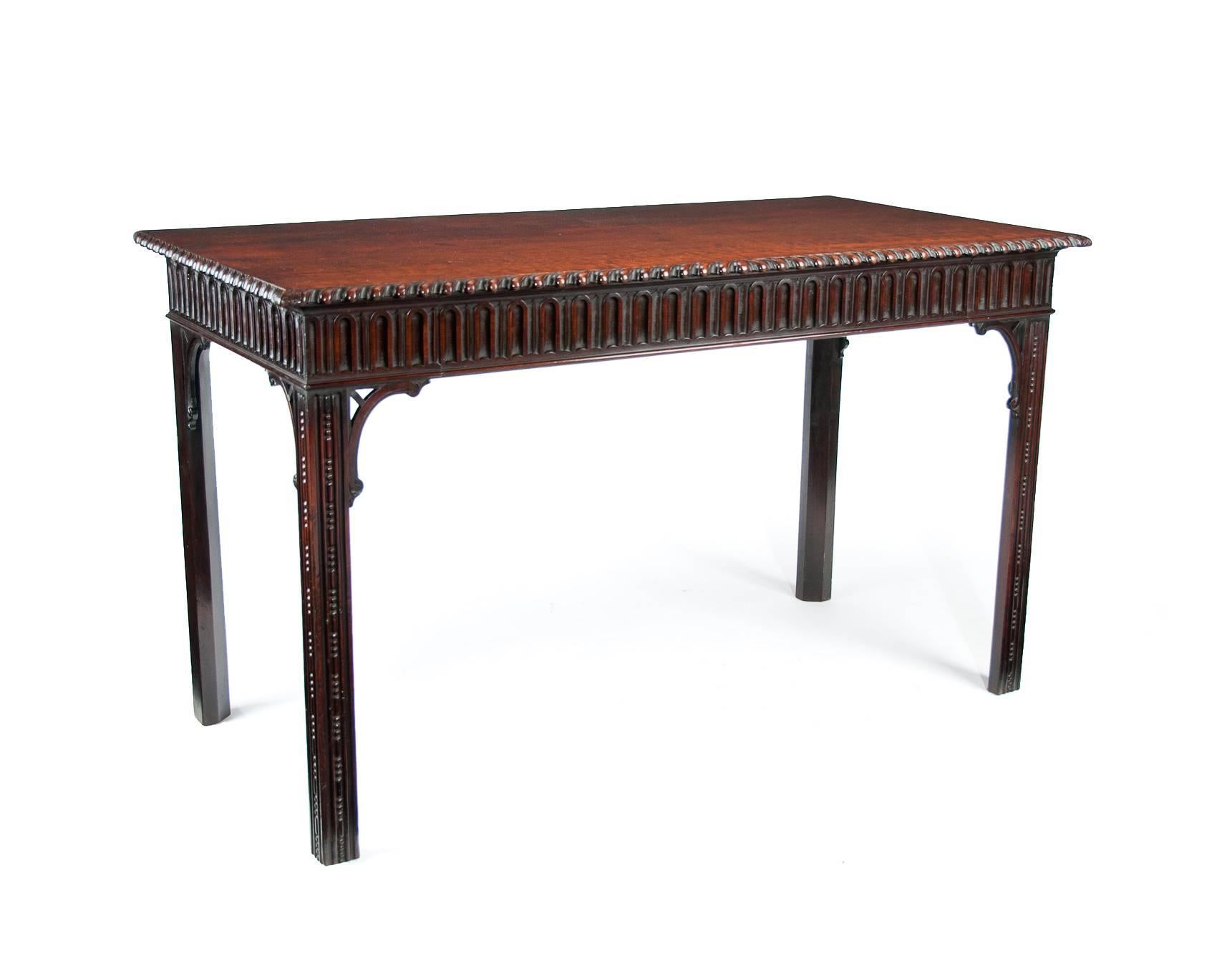 Early 19th Century Georgian Mahogany Console, Serving Table, W.Williamson & Son In Good Condition In Benington, Herts