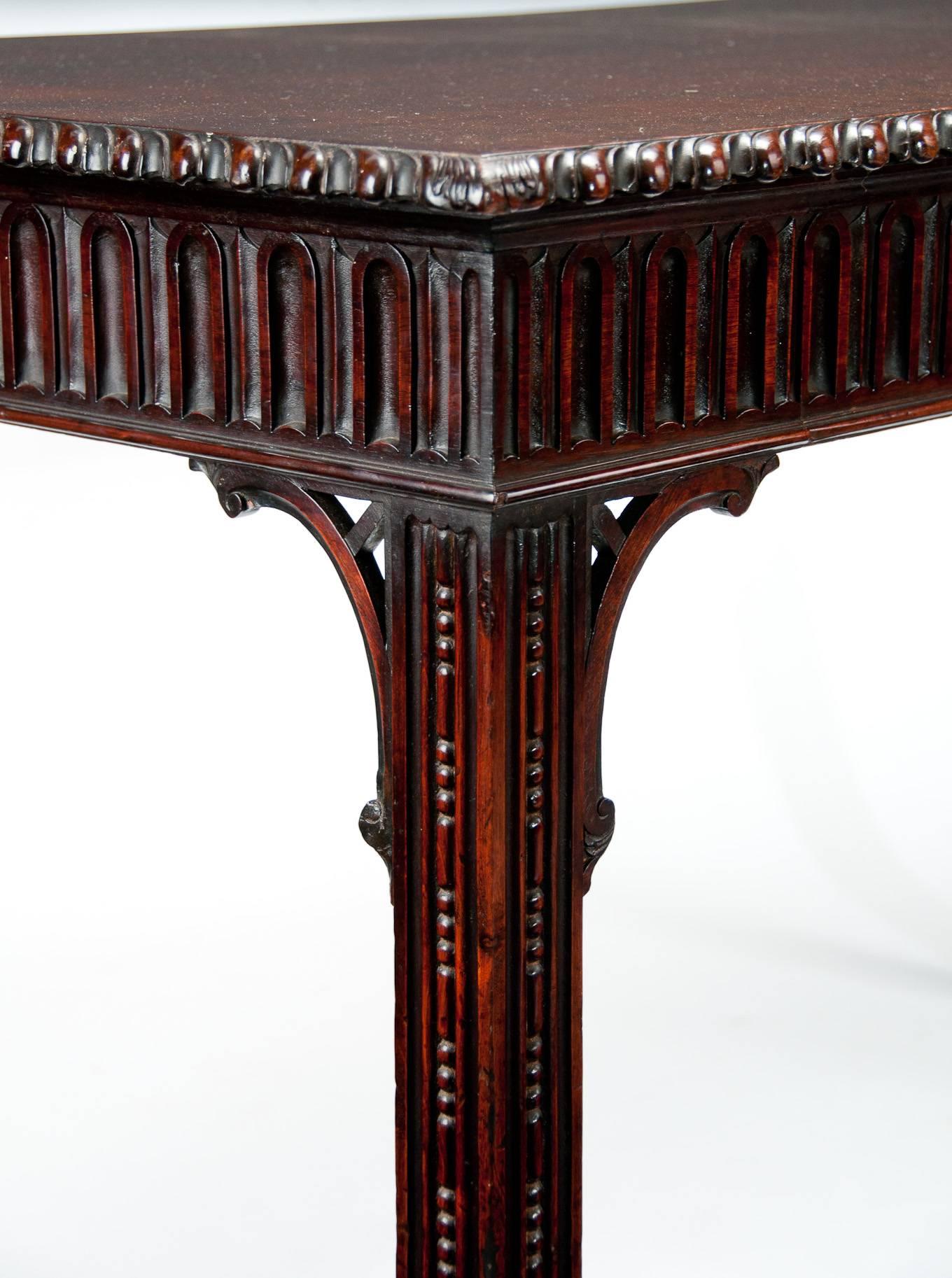 Early 19th Century Georgian Mahogany Console, Serving Table, W.Williamson & Son 2