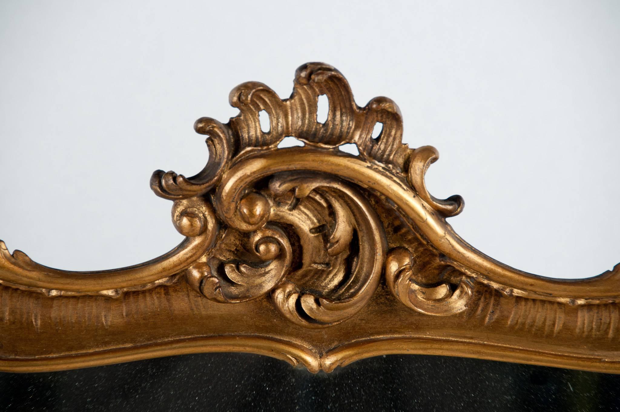 Carved Giltwood 19th Century Mirror 1