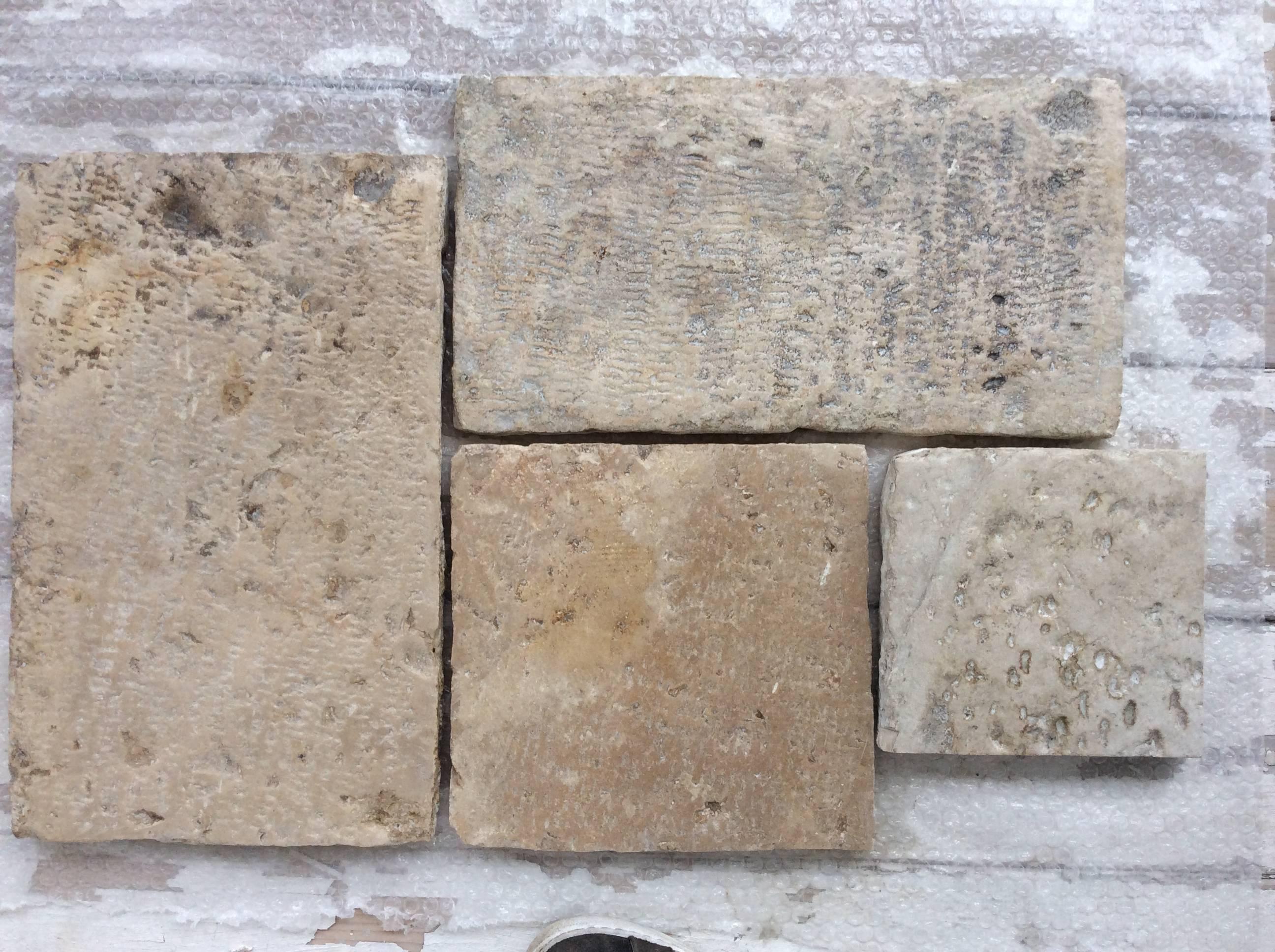 Antike französische Kalkstein-Boden „Dalle De Bourgogne“ aus dem 17. Jahrhundert im Zustand „Hervorragend“ im Angebot in Forte Dei Marmi, IT