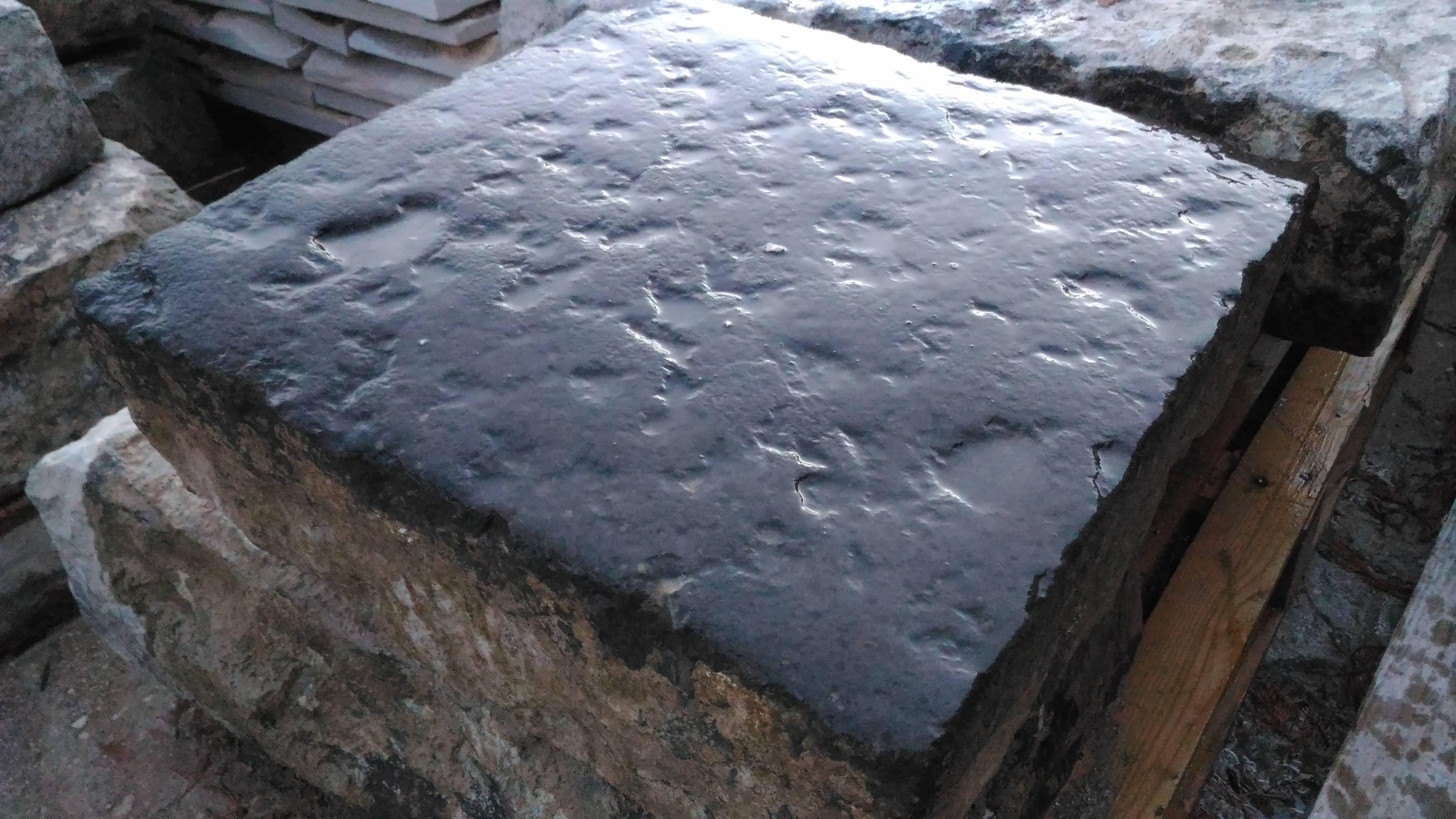 Louis XVI Antique Stone Floor of Volcano Lava, RECLAIMED FROM ANCIENT STREETS OF POMPEII