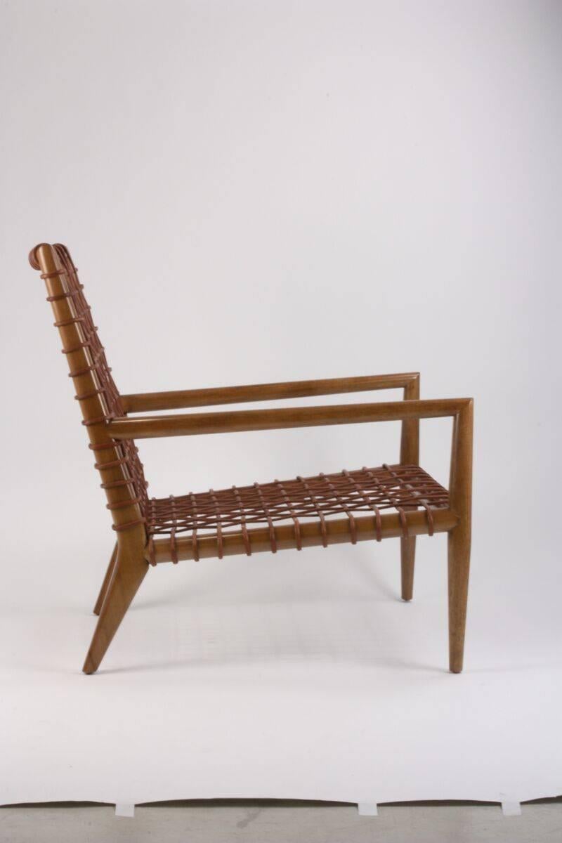 Classical Greek T.H Robsjohn-Gibbings for Saridis of Athens Armchair Model No 155, New, Custom For Sale