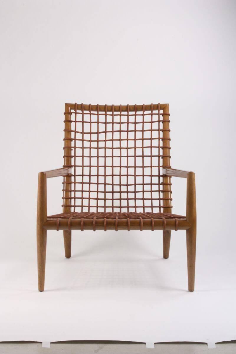 Contemporary T.H Robsjohn-Gibbings for Saridis of Athens Armchair Model No 155, New, Custom For Sale