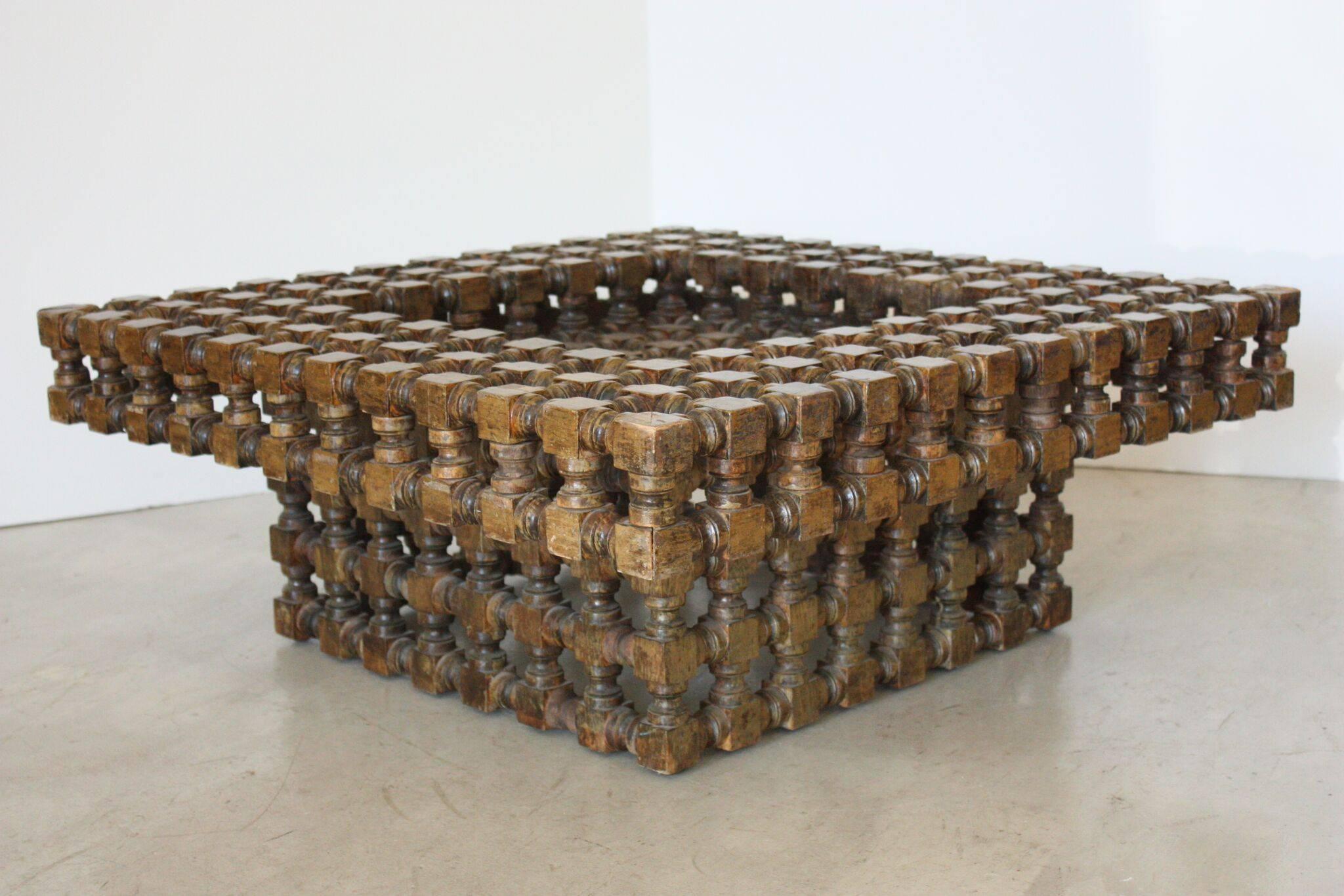 Turned Moroccan Coffee Table, 20th Century For Sale