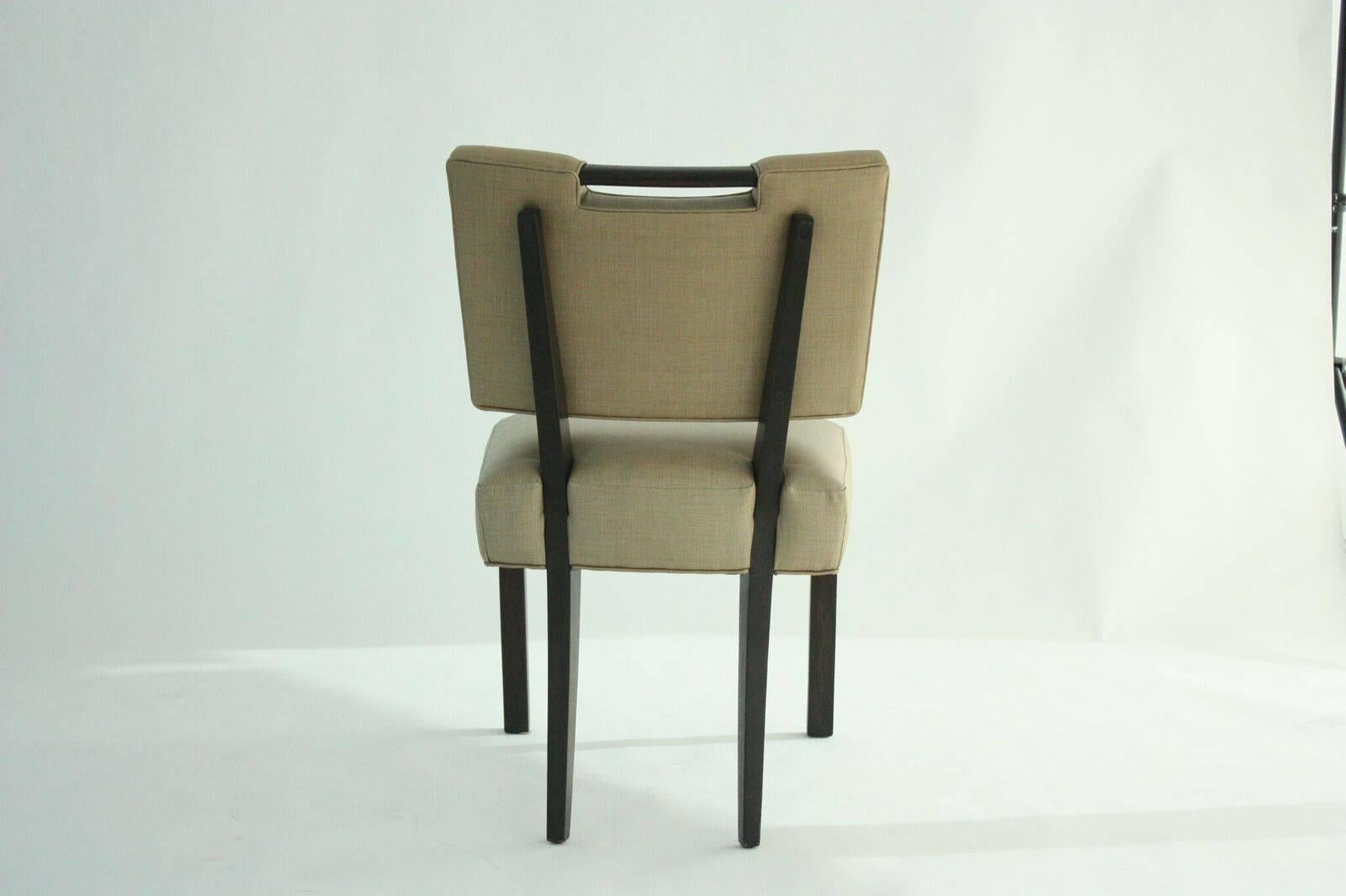 Mahogany Modern Paul Laszlo Dining Chairs, Set of Eight For Sale