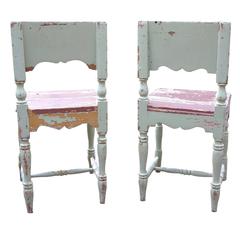 Pair of Swedish 18th Century Painted Gustavian Chairs
