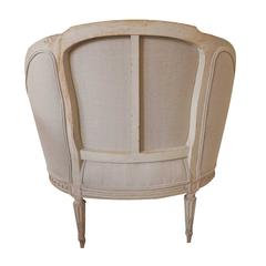 Late 19th Century Large French Chair with Carved Frame