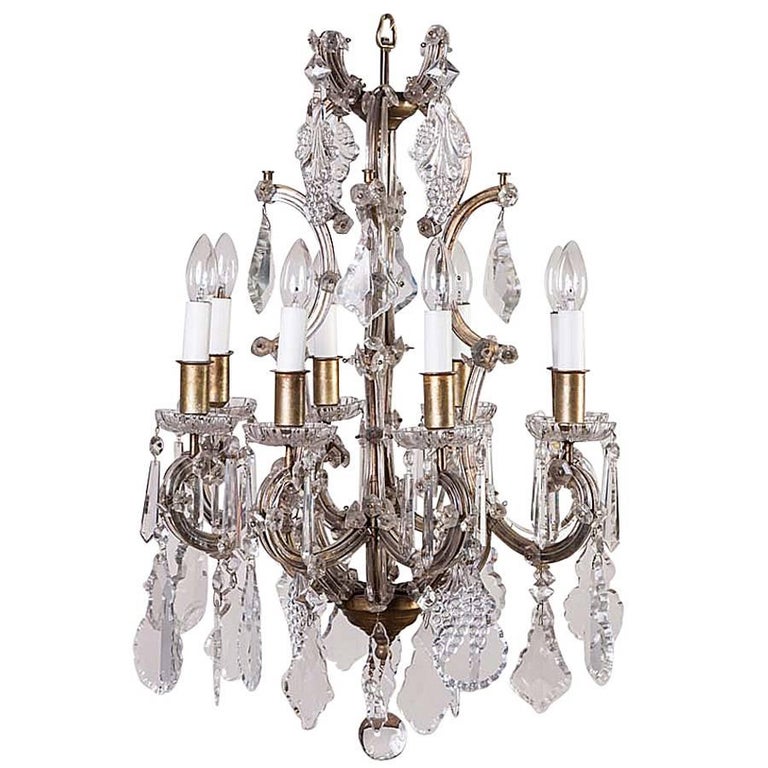 Marie Therese 8 light Clear Crystal droplet Chandelier Pendant Lamp 