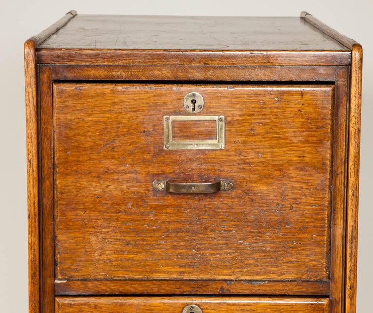 Oak Filing Cabinet with the "GVR" Cipher of King George V For Sale at