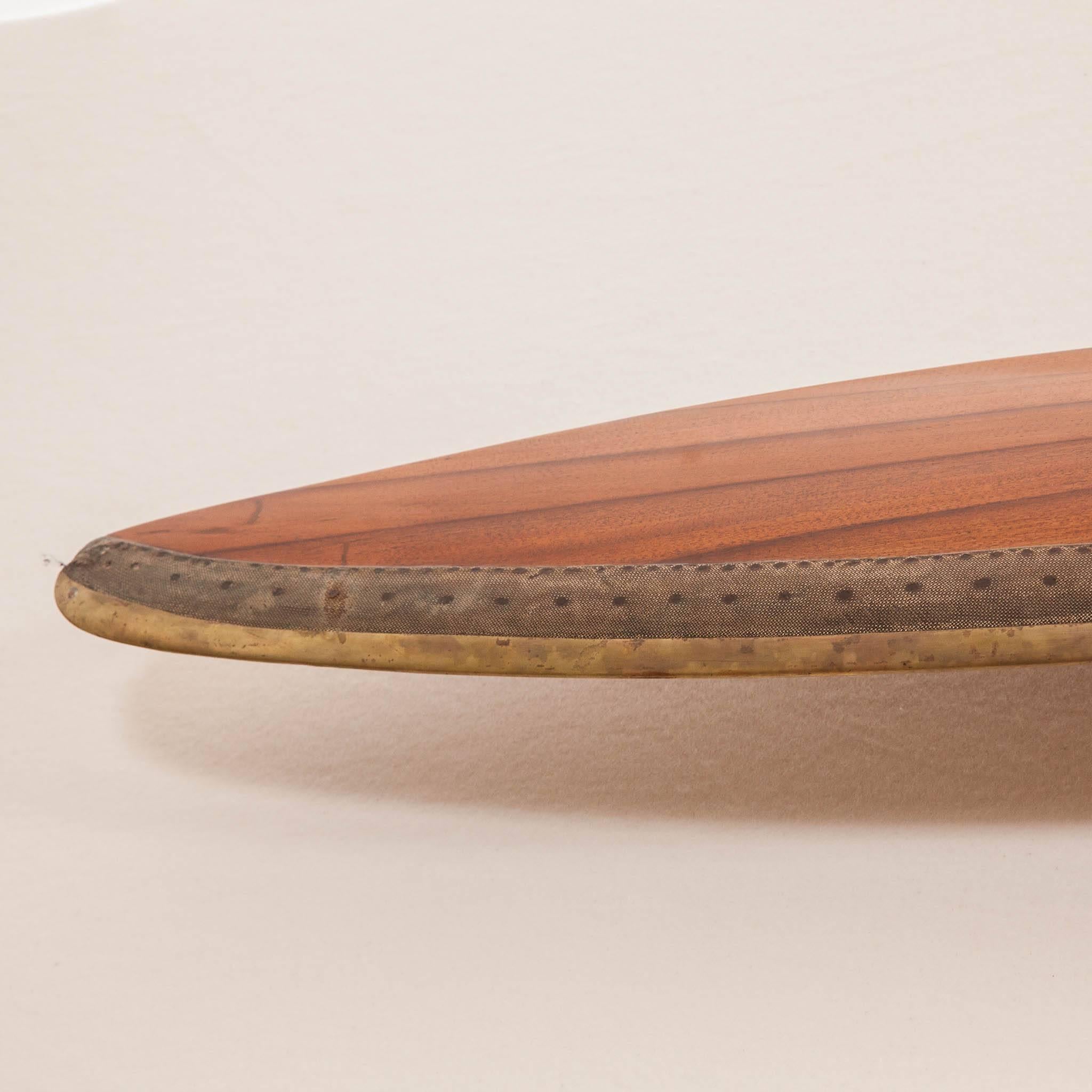 English Large Wall Mounted Mahogany Propeller, by the Hawker Aircraft Co, Dated 1936 For Sale