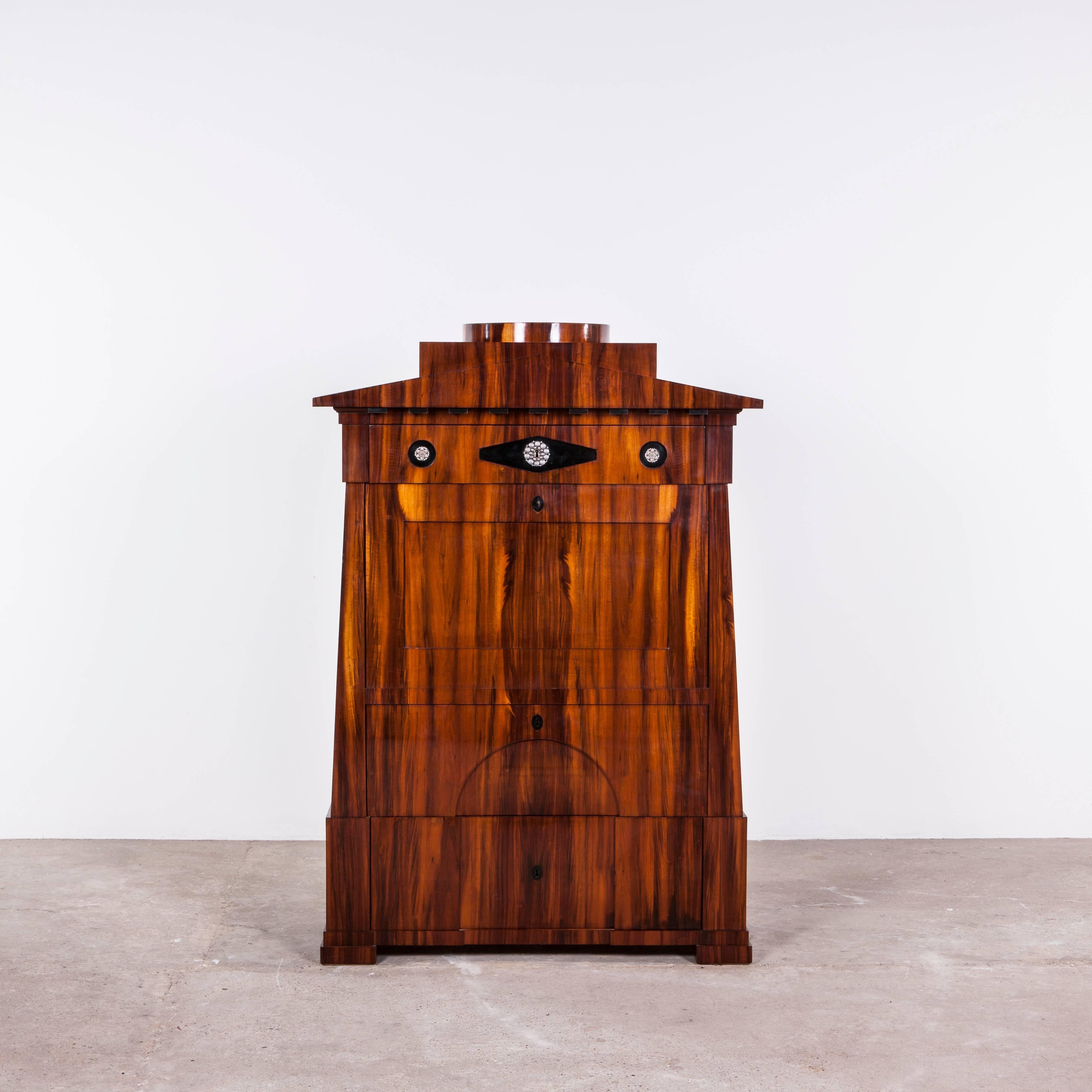 Baltic Biedermeier secretaire, circa 1830 For Sale