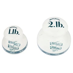 Two Victorian ceramic weights by W & T Avery of Birmingham