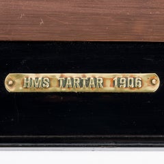 Wall mounted copper outline of the Royal Navy destroyer HMS Tartar