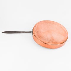 Late 19th century 12 inch copper frying pan