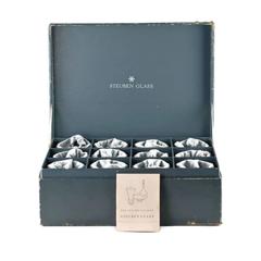 George Thompson for Steuben Air Twist Cocktail Glasses, Set of 12 in Shape 7917