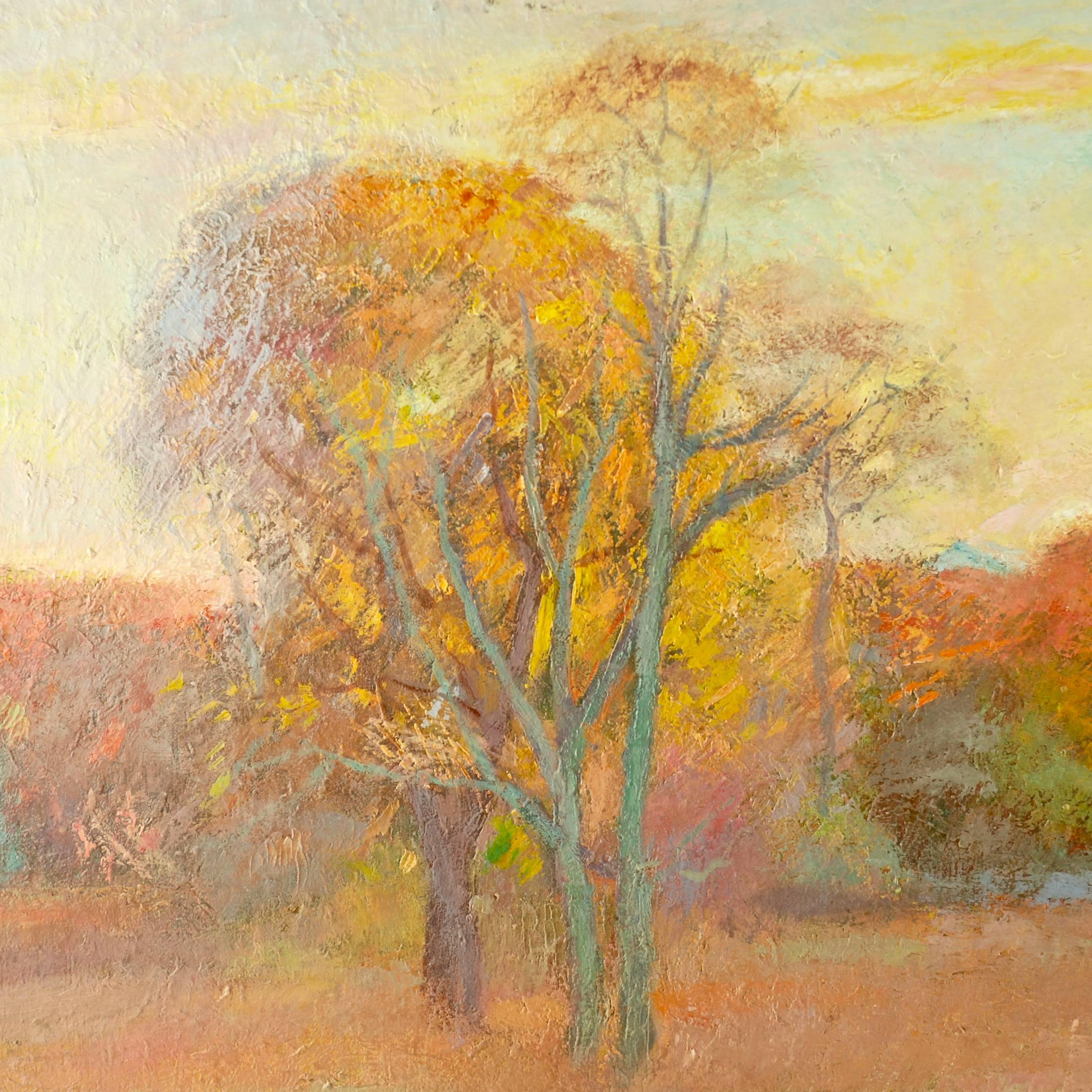 Hand-Painted Henry Hensche Fall Landscape