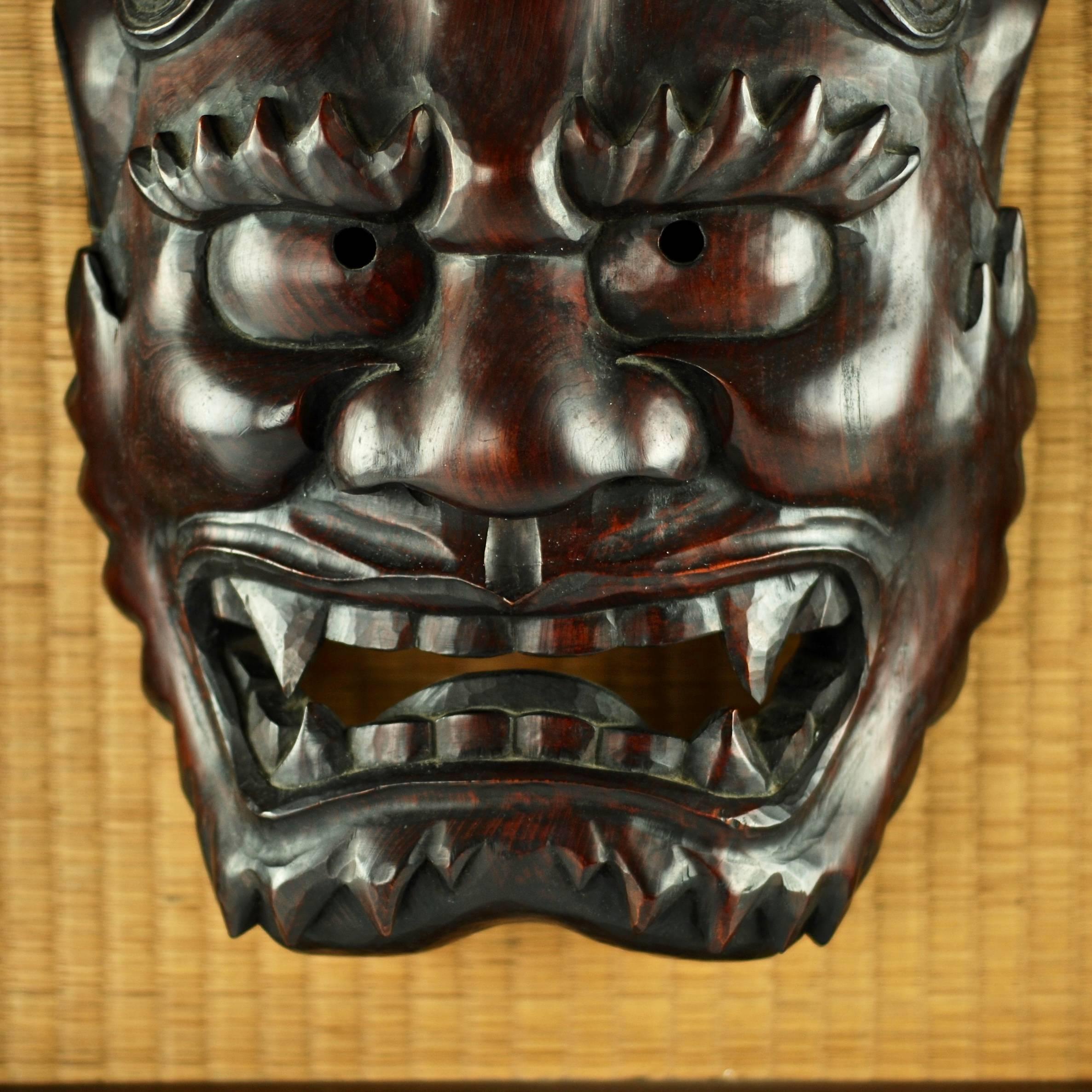 japanese wood mask