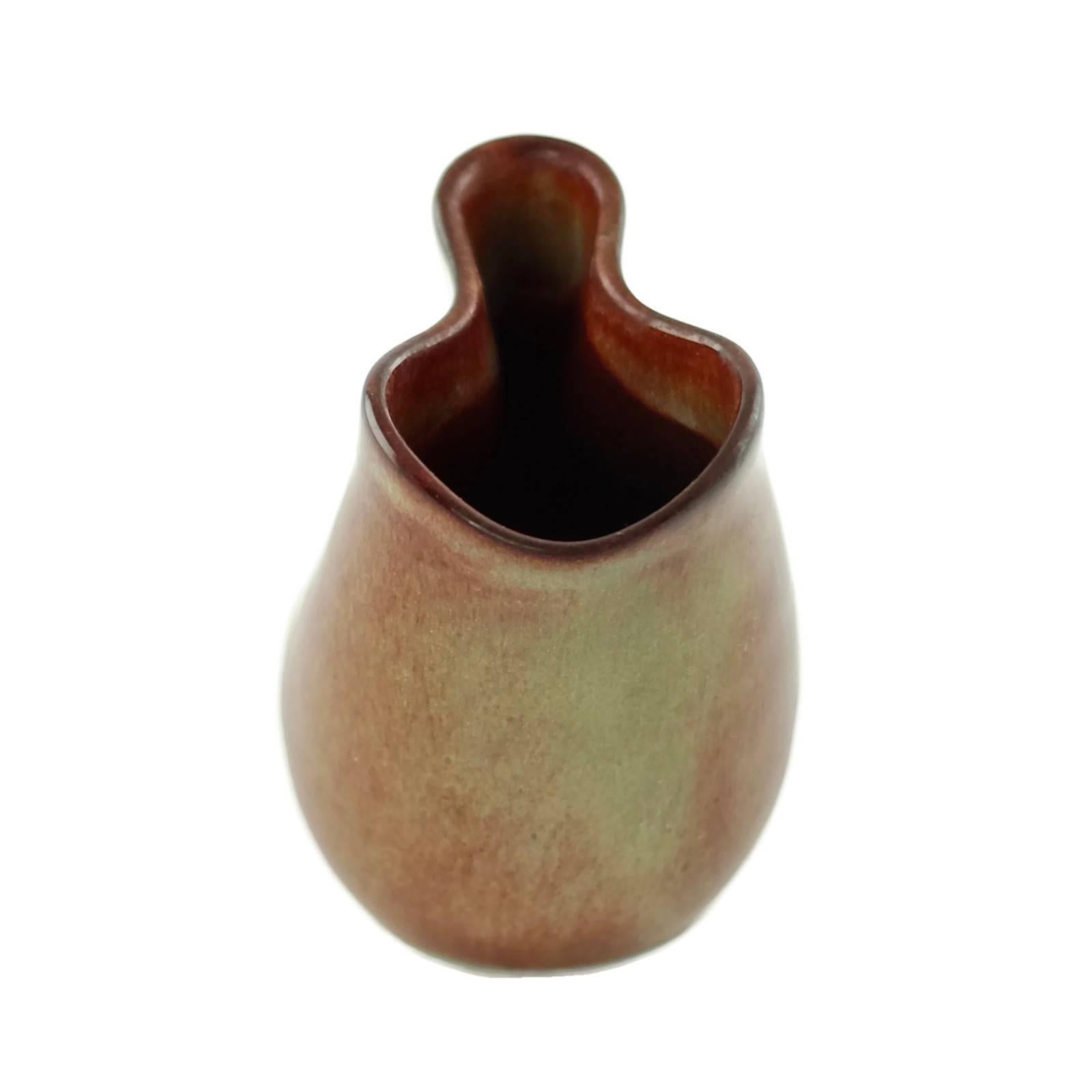 Mid-Century Modern Eugene Deutch Glazed Ceramic Pitcher For Sale 1