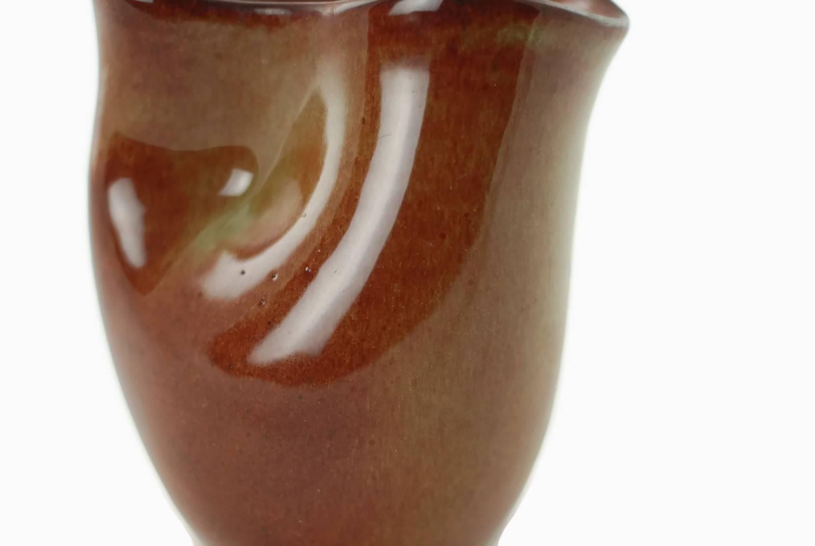 Mid-Century Modern Eugene Deutch Glazed Ceramic Pitcher In Good Condition For Sale In Cincinnati, OH