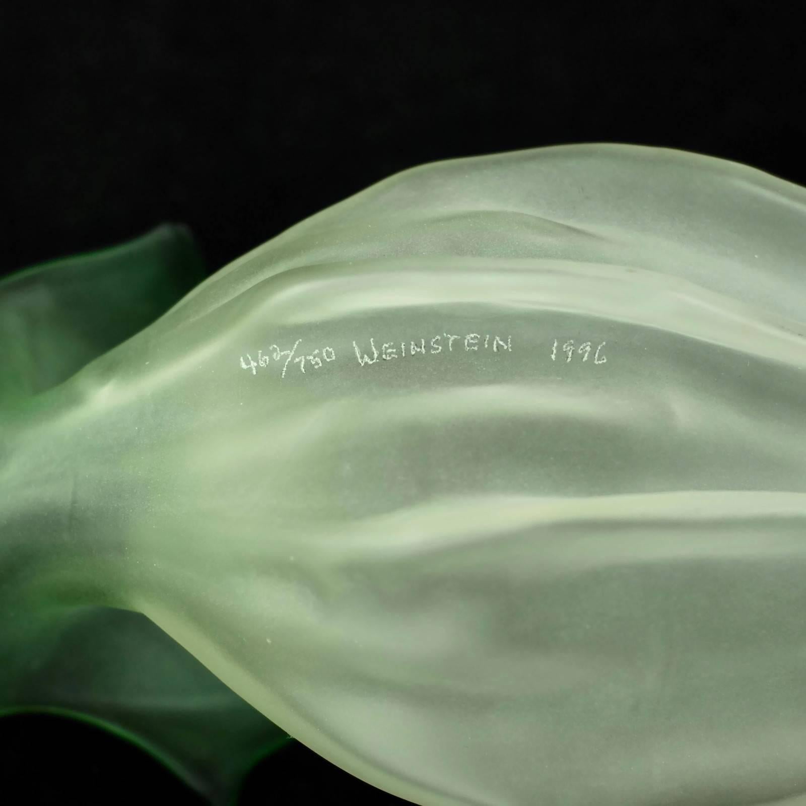 Nikolas Weinstein Signed and Numbered Art Glass Sculpture In Excellent Condition In Cincinnati, OH