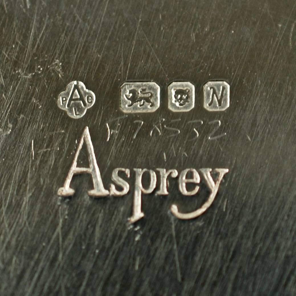 Vermeil Asprey & Co Sterling Silver Cased Swan Motif Menu Place Card Holders Set of 12 For Sale