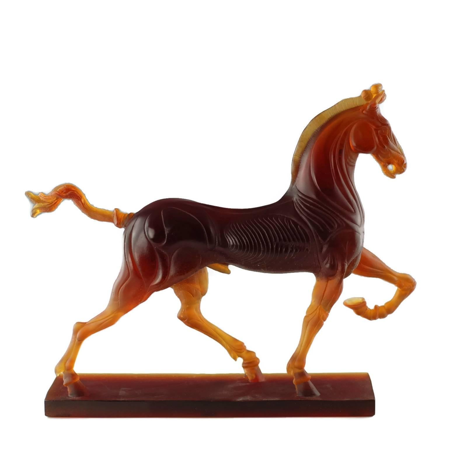 Ludovico De Luigi for Daum Limited Edition Equine Sculpture In Excellent Condition In Cincinnati, OH