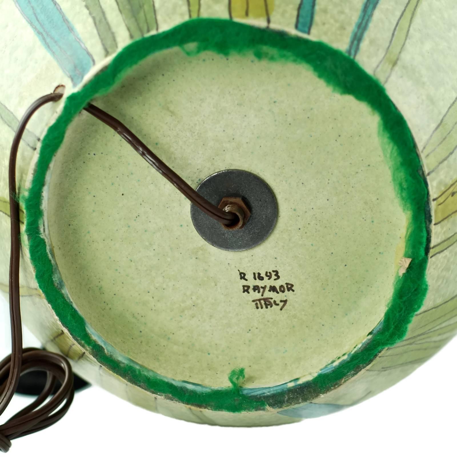 20th Century Mid-Century Alvino Bagni for Raymor Ceramic Table Lamp