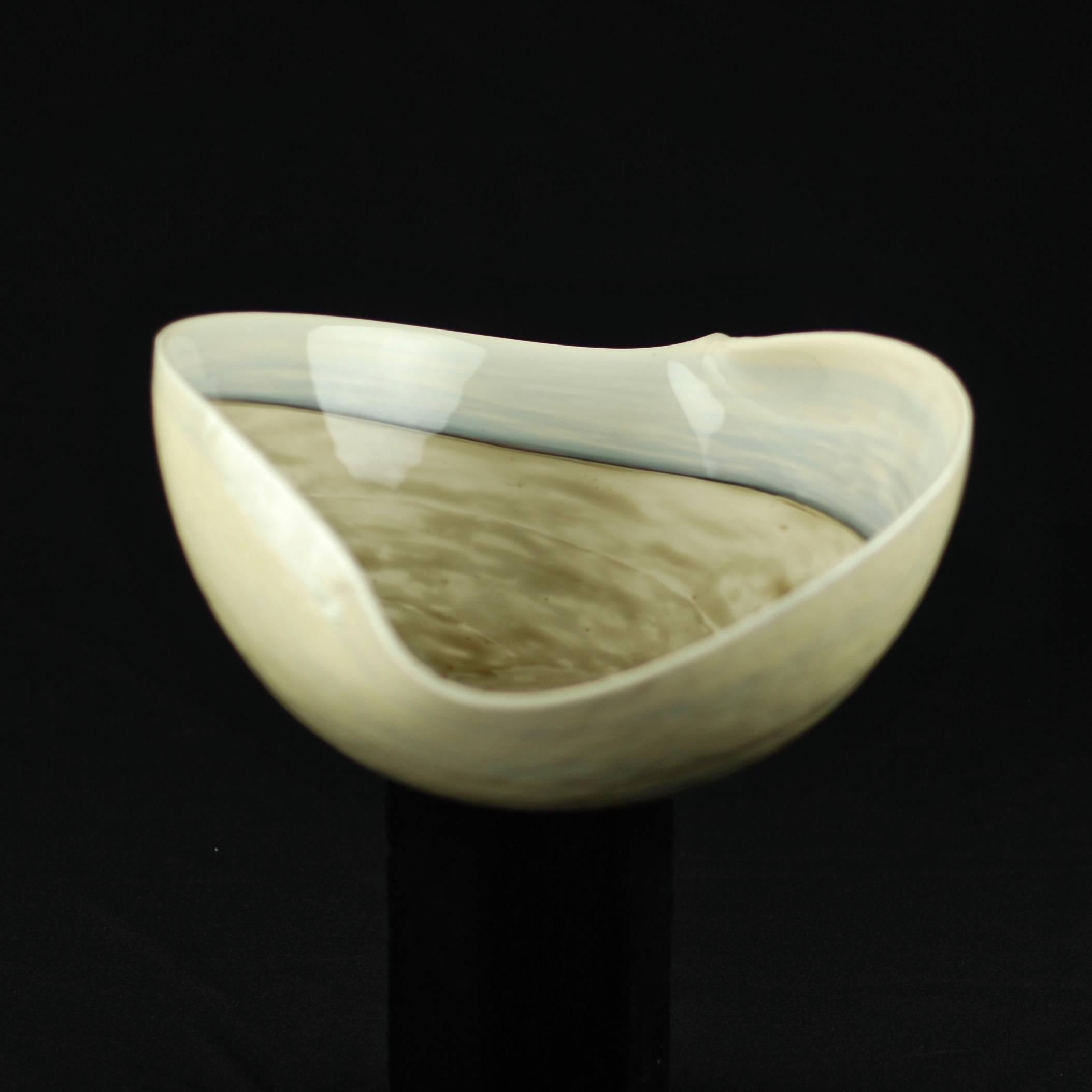 Italian Art Glass Centerpiece Bowl 4