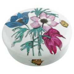 Fleur Cowles for Raynaud Limoges Denby "Jardin de Fleur" Porcelain Box, 1975