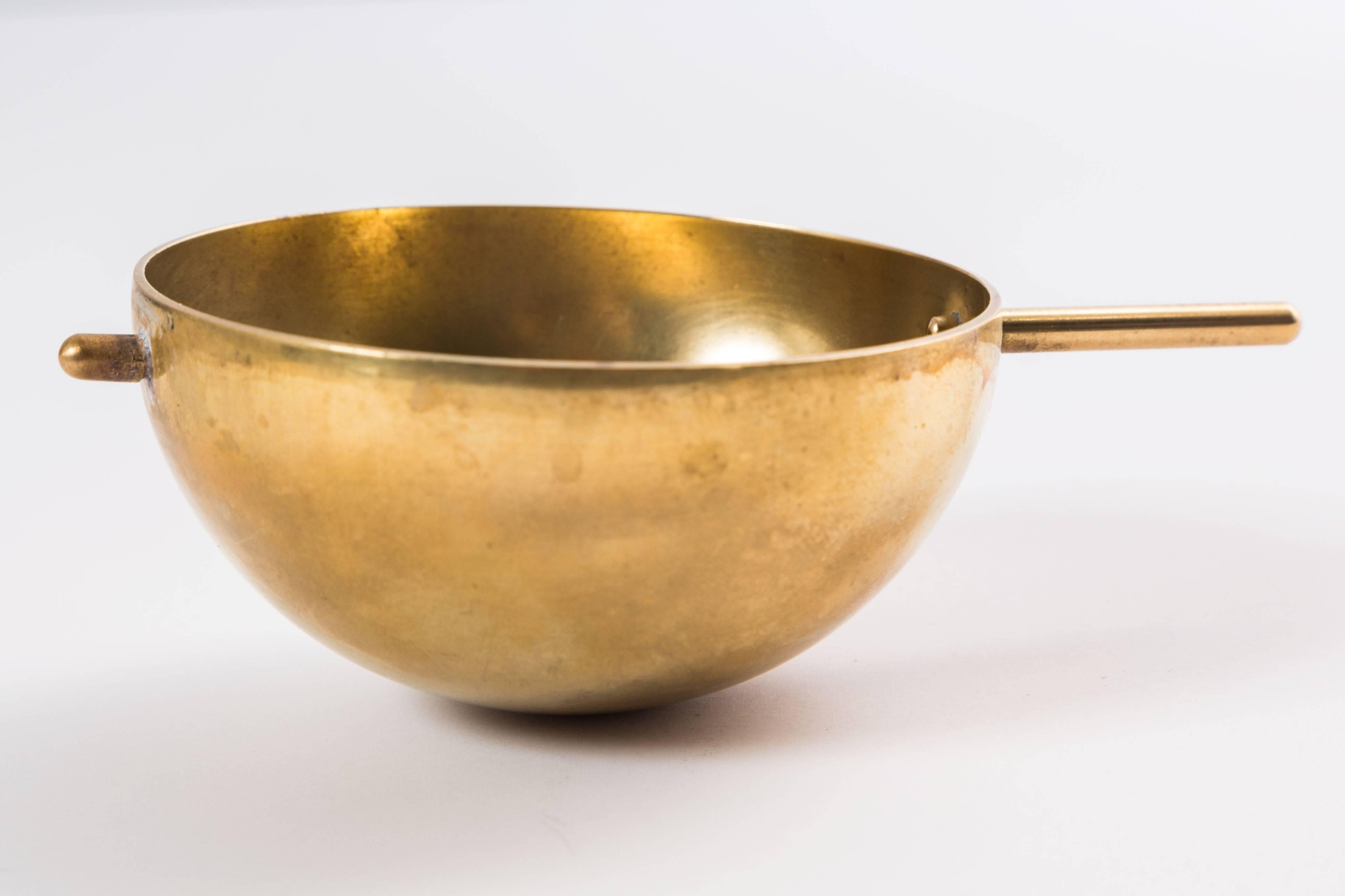 Rare Brass Cylinda-Line Ashtray by Arne Jacobsen for Stelton In Good Condition In Los Angeles, CA
