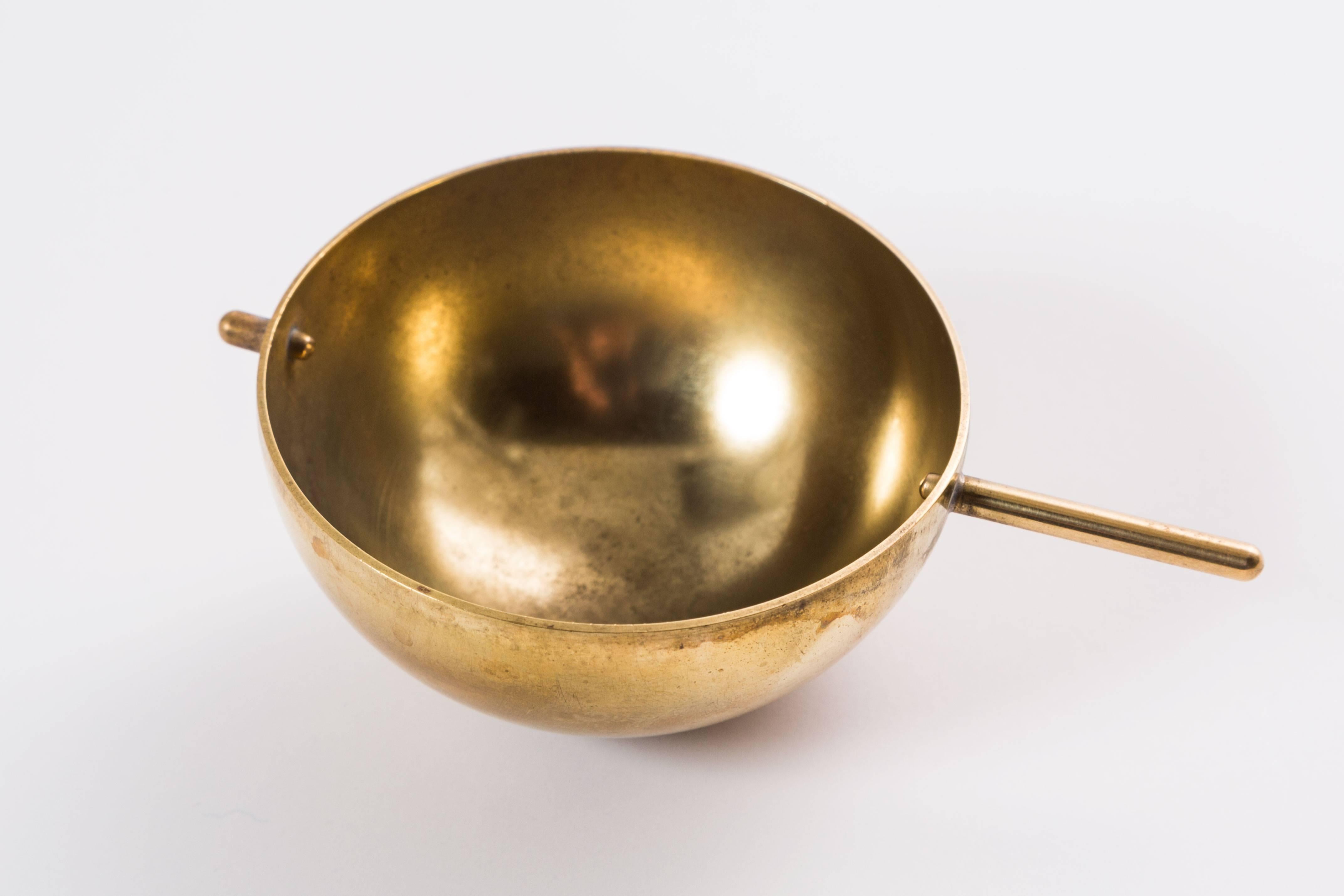 Mid-20th Century Rare Brass Cylinda-Line Ashtray by Arne Jacobsen for Stelton