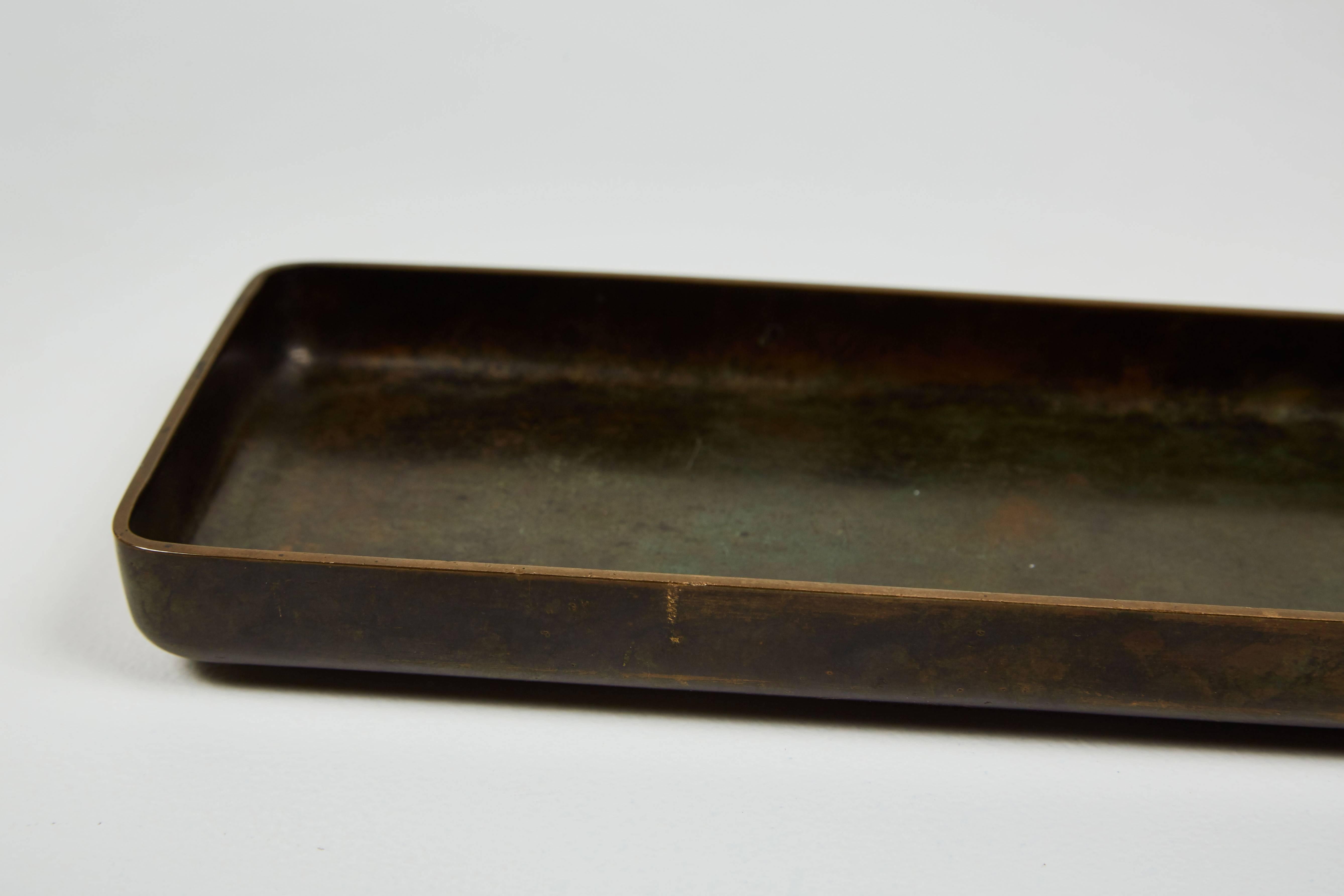 Patined Bronze Tray by Just Andersen 1