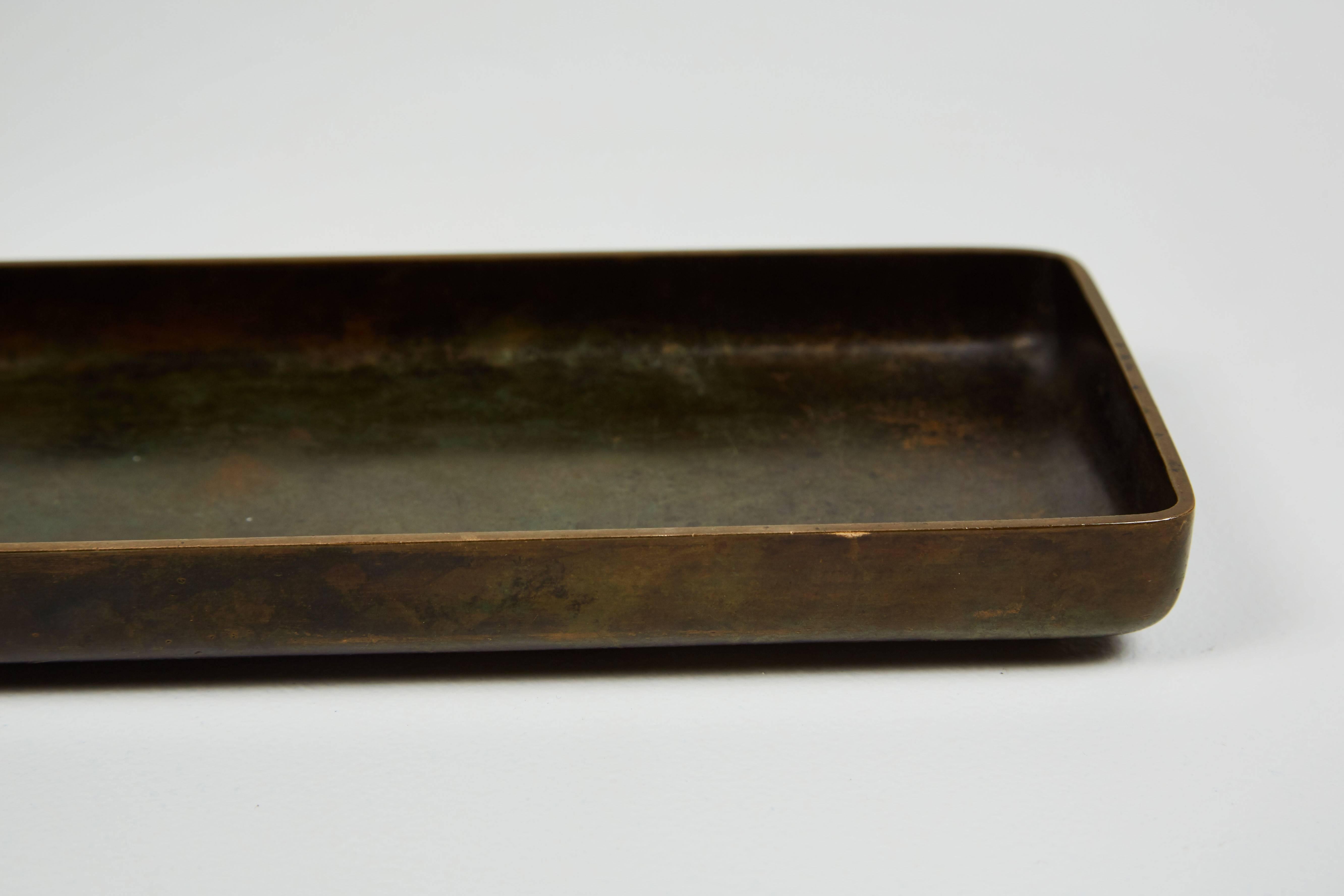 Patined Bronze Tray by Just Andersen 3