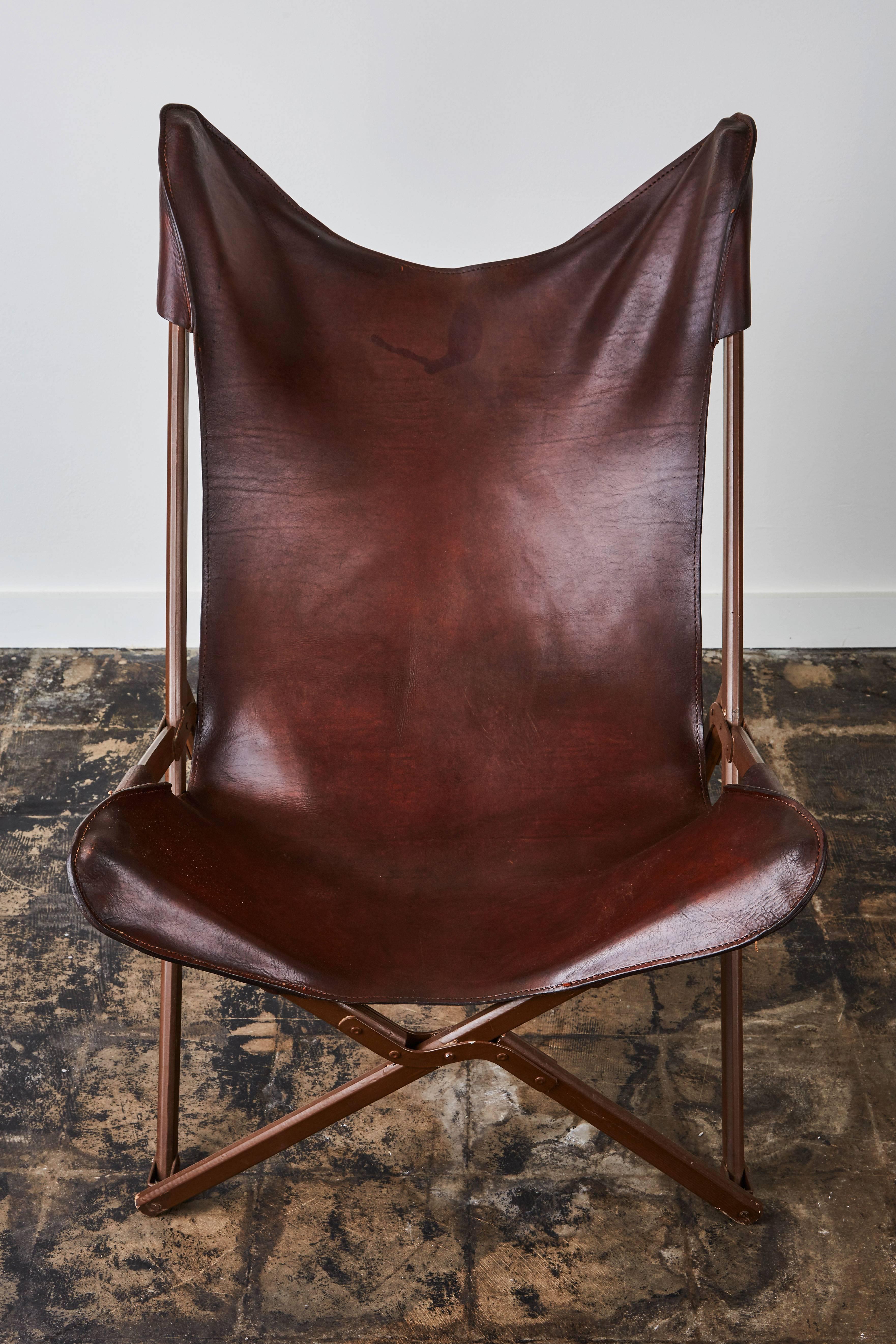 Leather Tripolina Chair by Joseph Fendy