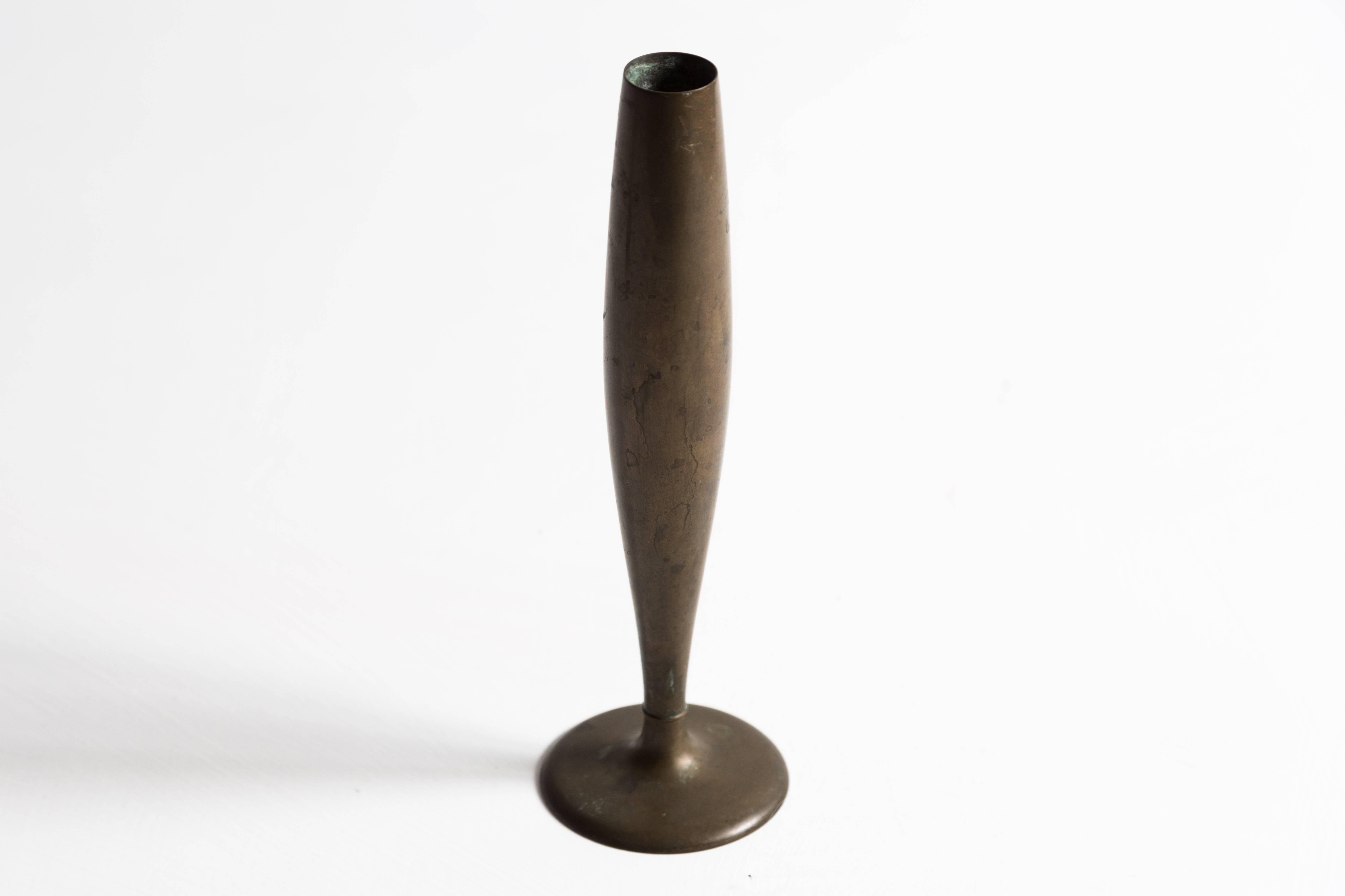 Swedish Bronze Bud Vases