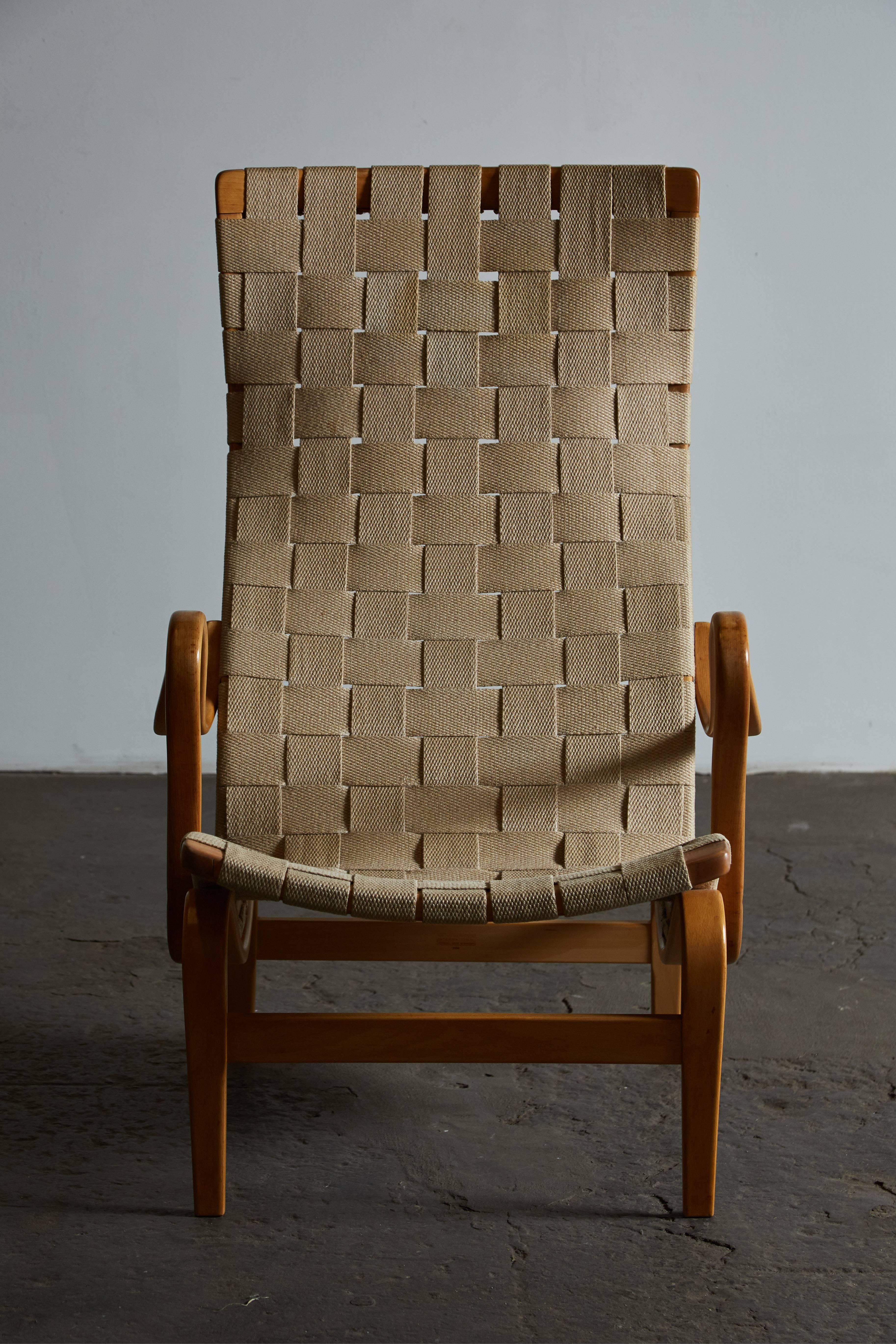 Scandinavian Modern Pair of Pernilla Lounge Chairs by Bruno Mathsson