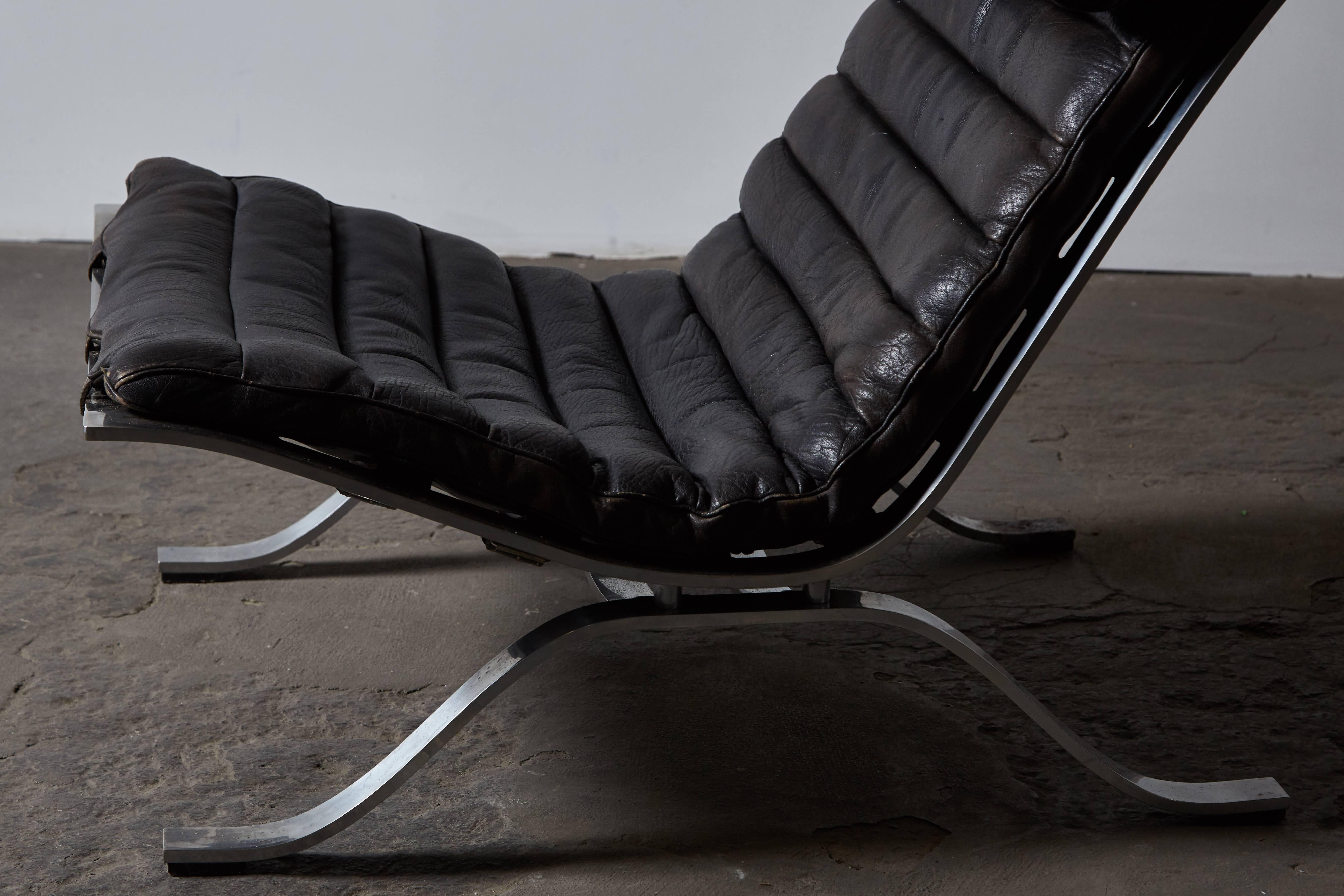 Leather Ari Lounge Chair by Arne Norell