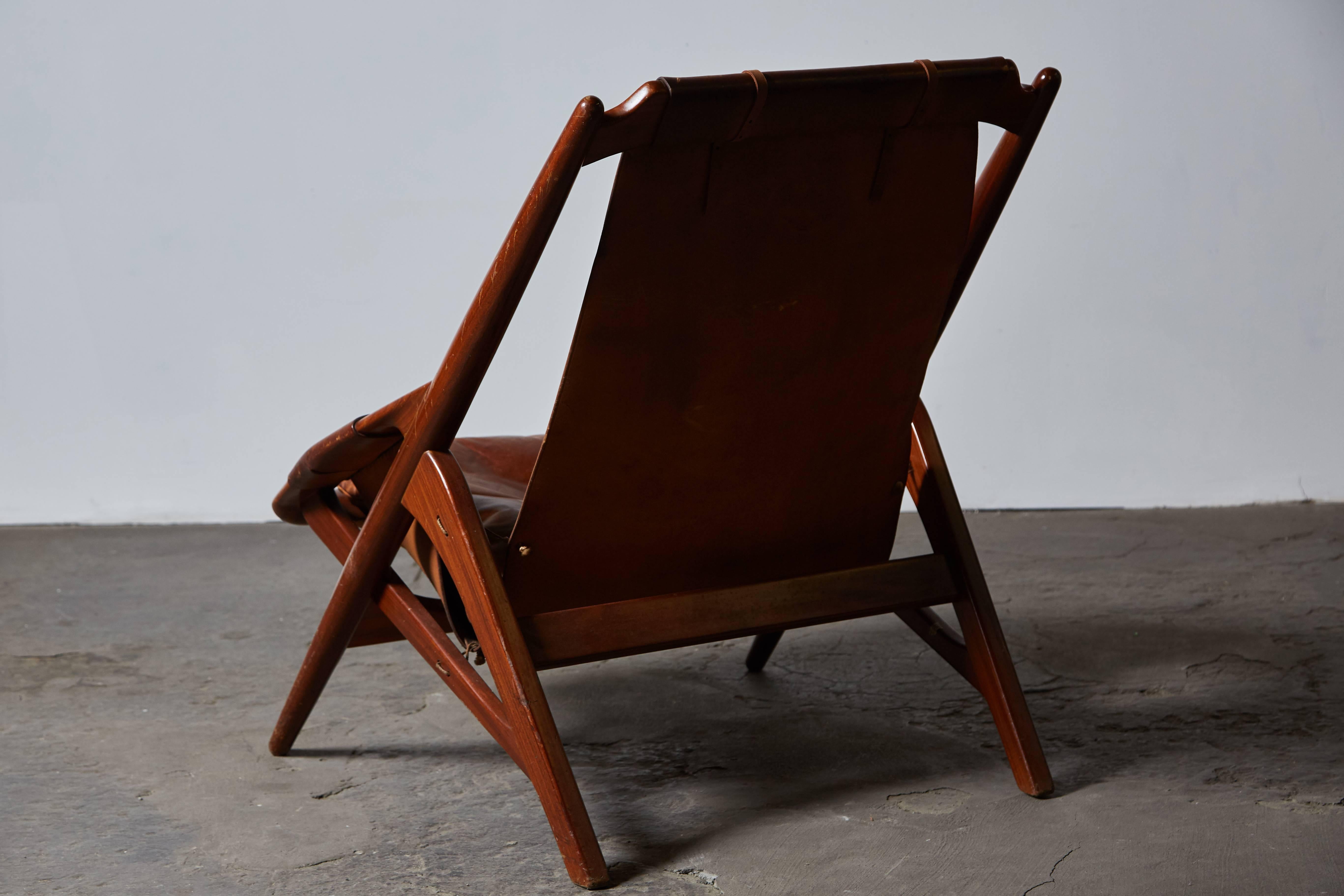 Mid-20th Century Leather Lounge Chair by W.D. Andersag