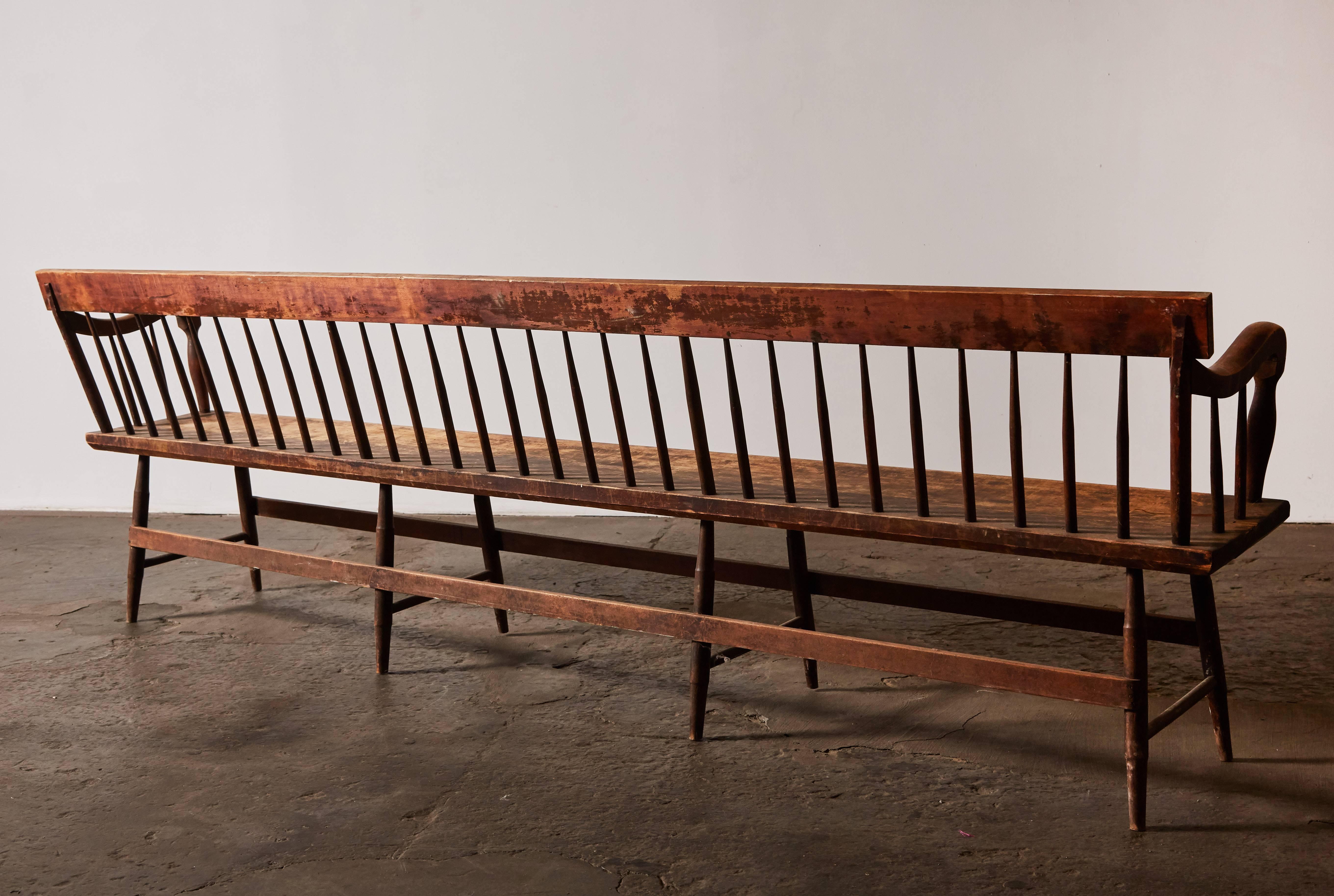 American 19th Century Deacon's Bench