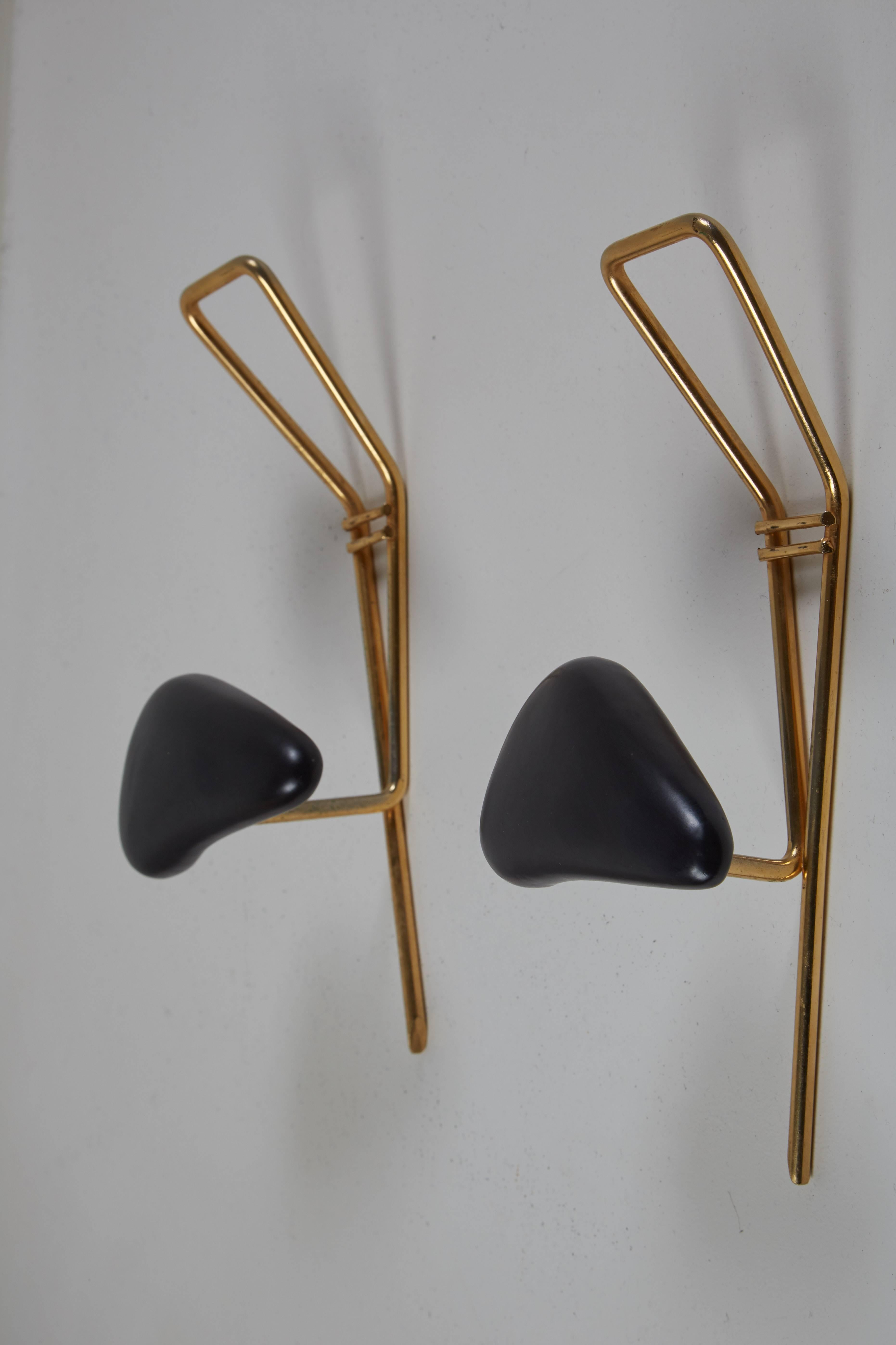 Mid-20th Century Pair of Coat Racks by Georges Jouve for Marcel Asselbur