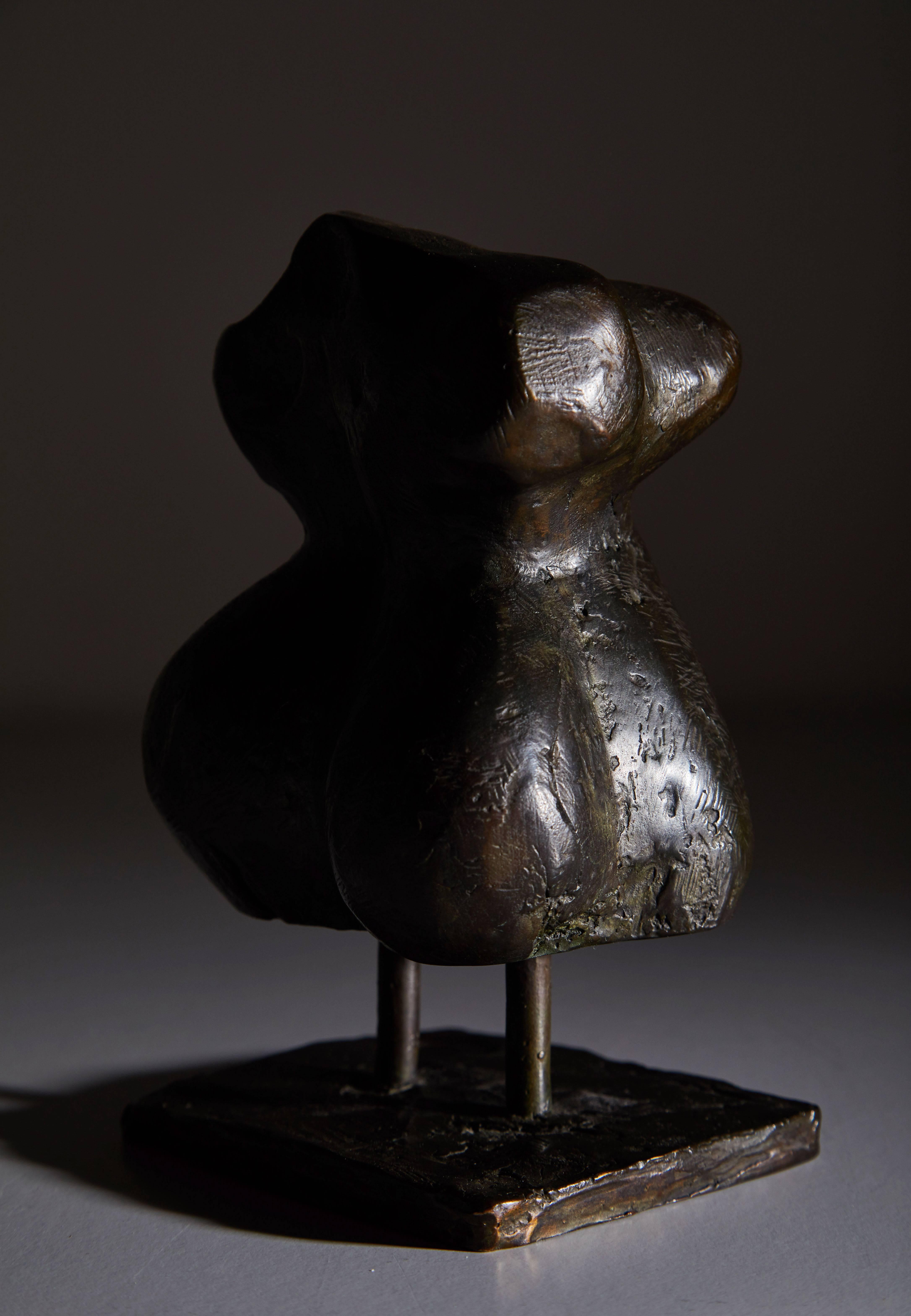 Mid-20th Century Bronze Nude Female Torso Sculpture by Exte Goyen