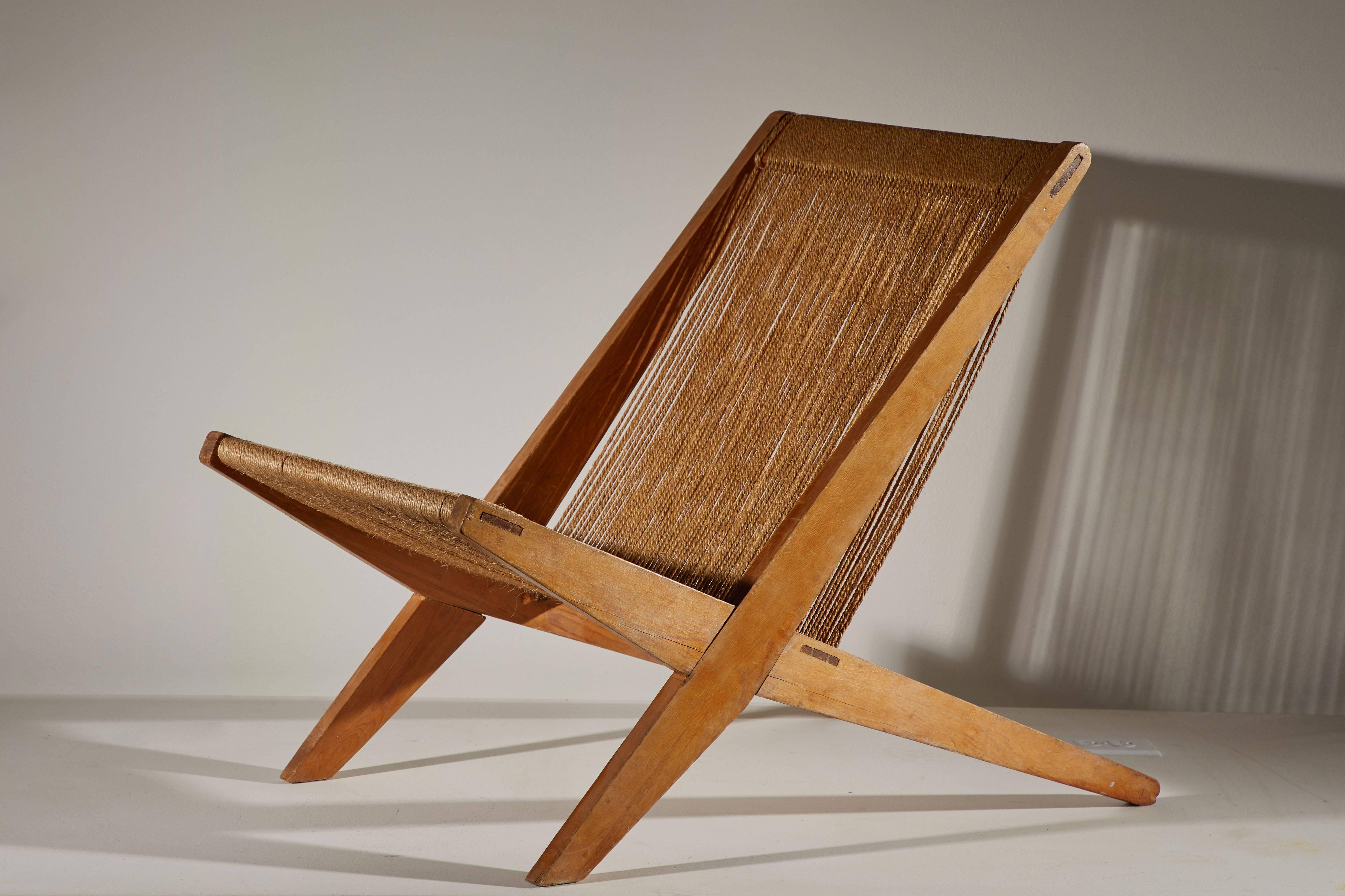 Jute Snedkerier Lounge Chair by Poul Kjaerholm and Jørgen Høj