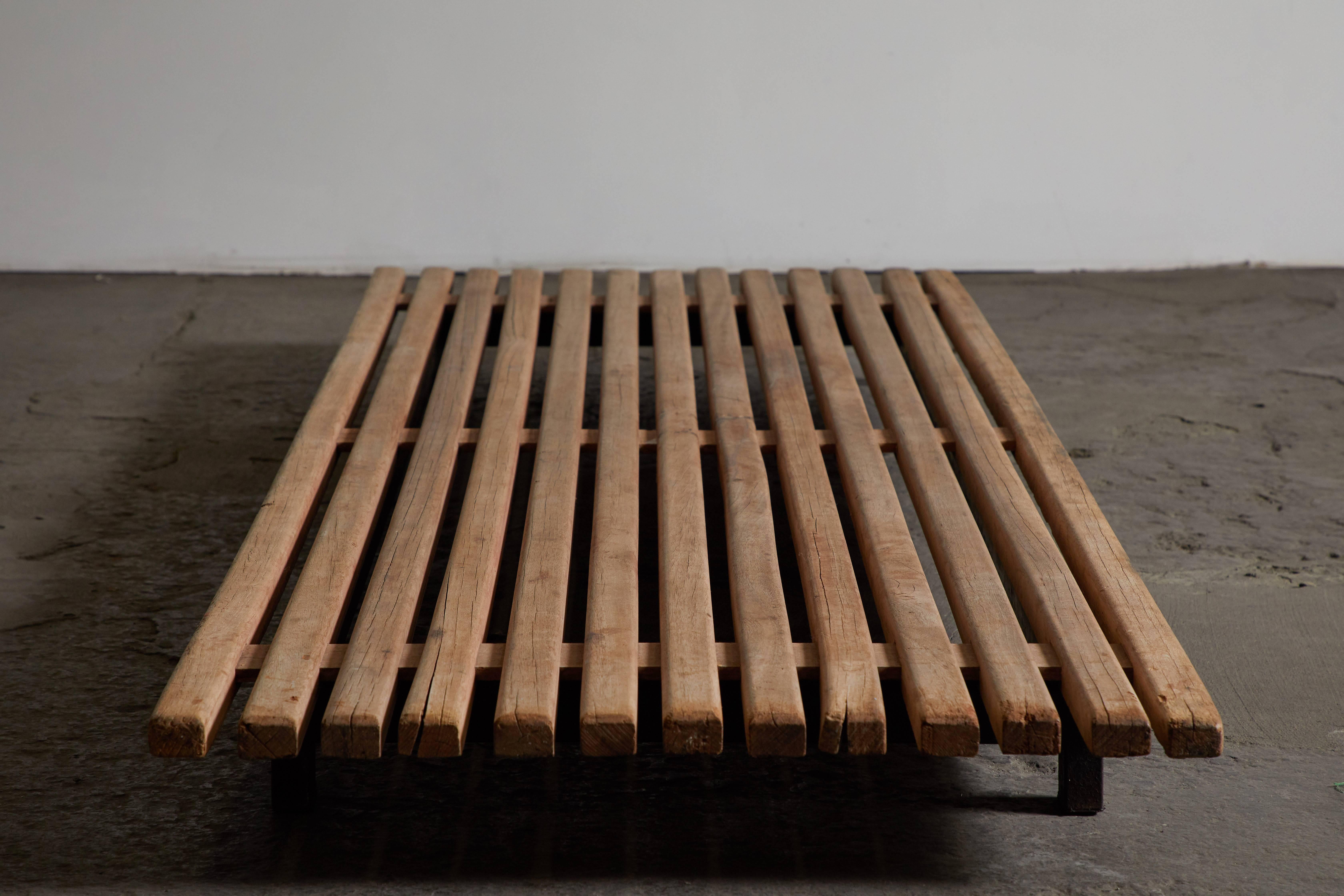 Mid-20th Century Cansado Low Bench by Charlotte Perriand