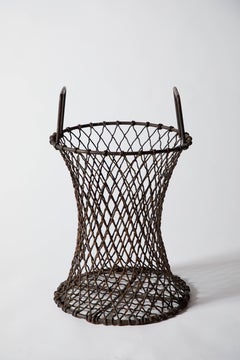 Sculptural Iron Waste Basket