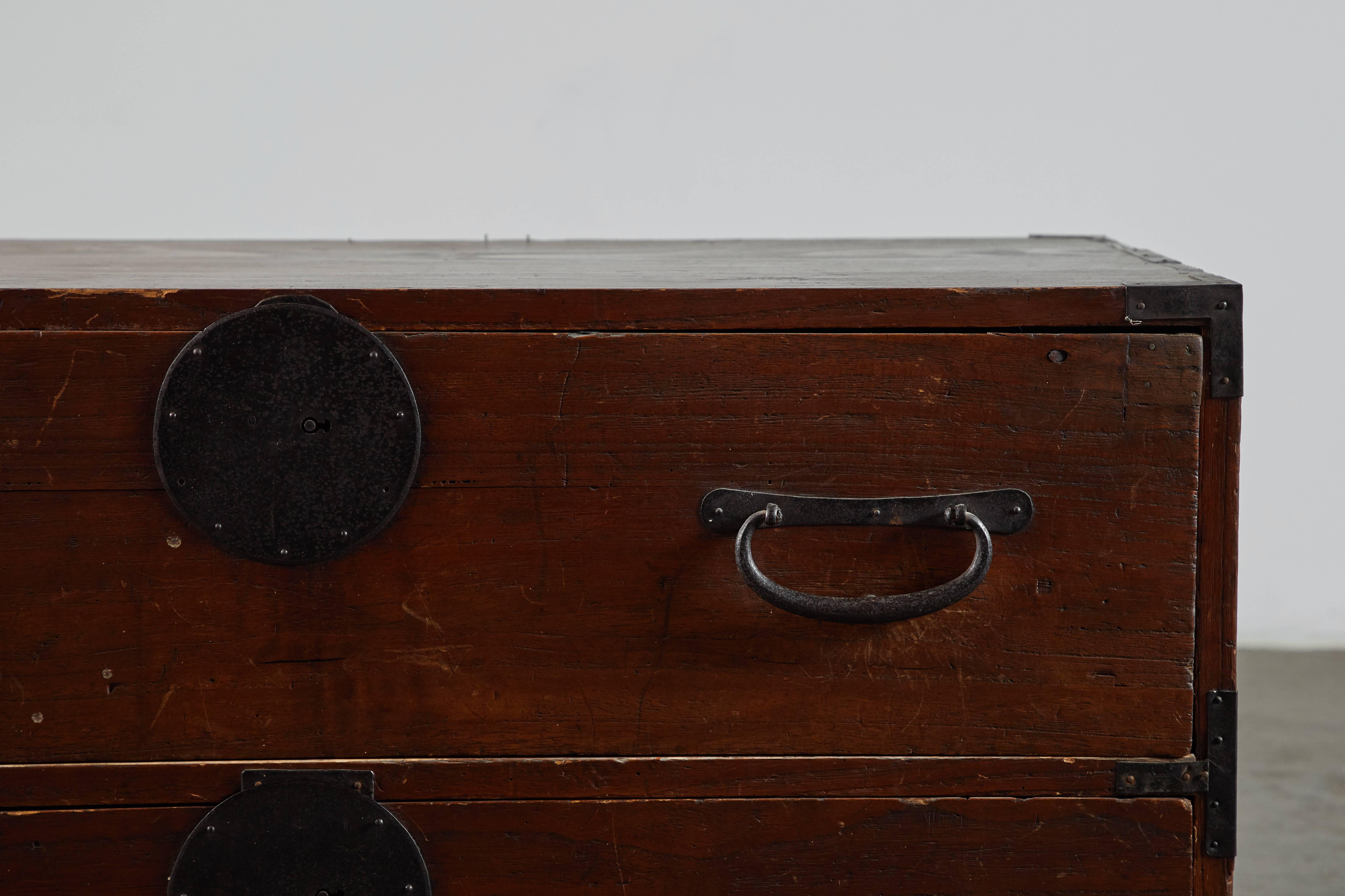 Late 19th Century Japanese Tansu Chest In Fair Condition In Los Angeles, CA