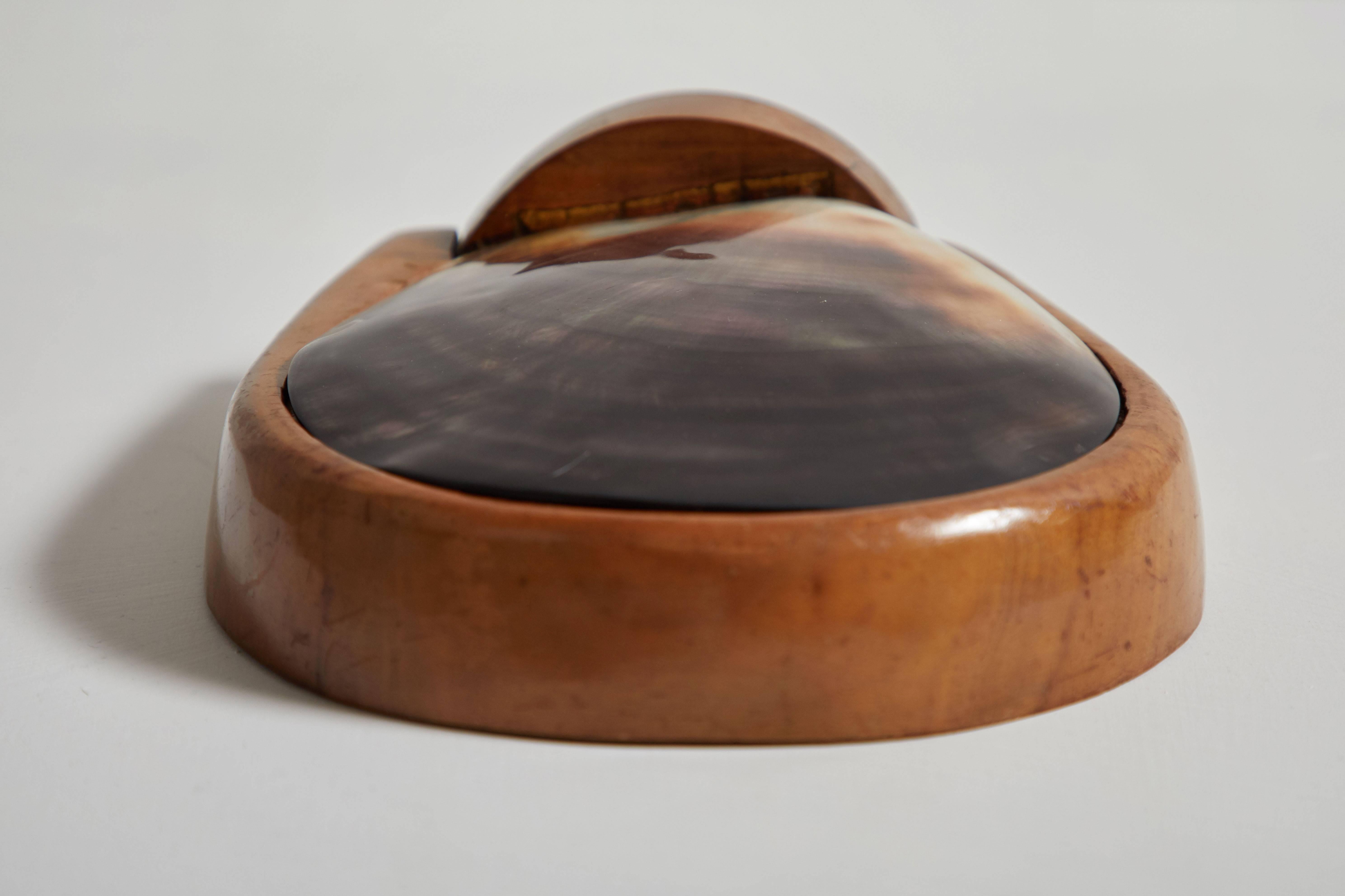 Carved Abalone Shell Box Attributed to Alexandre Noll