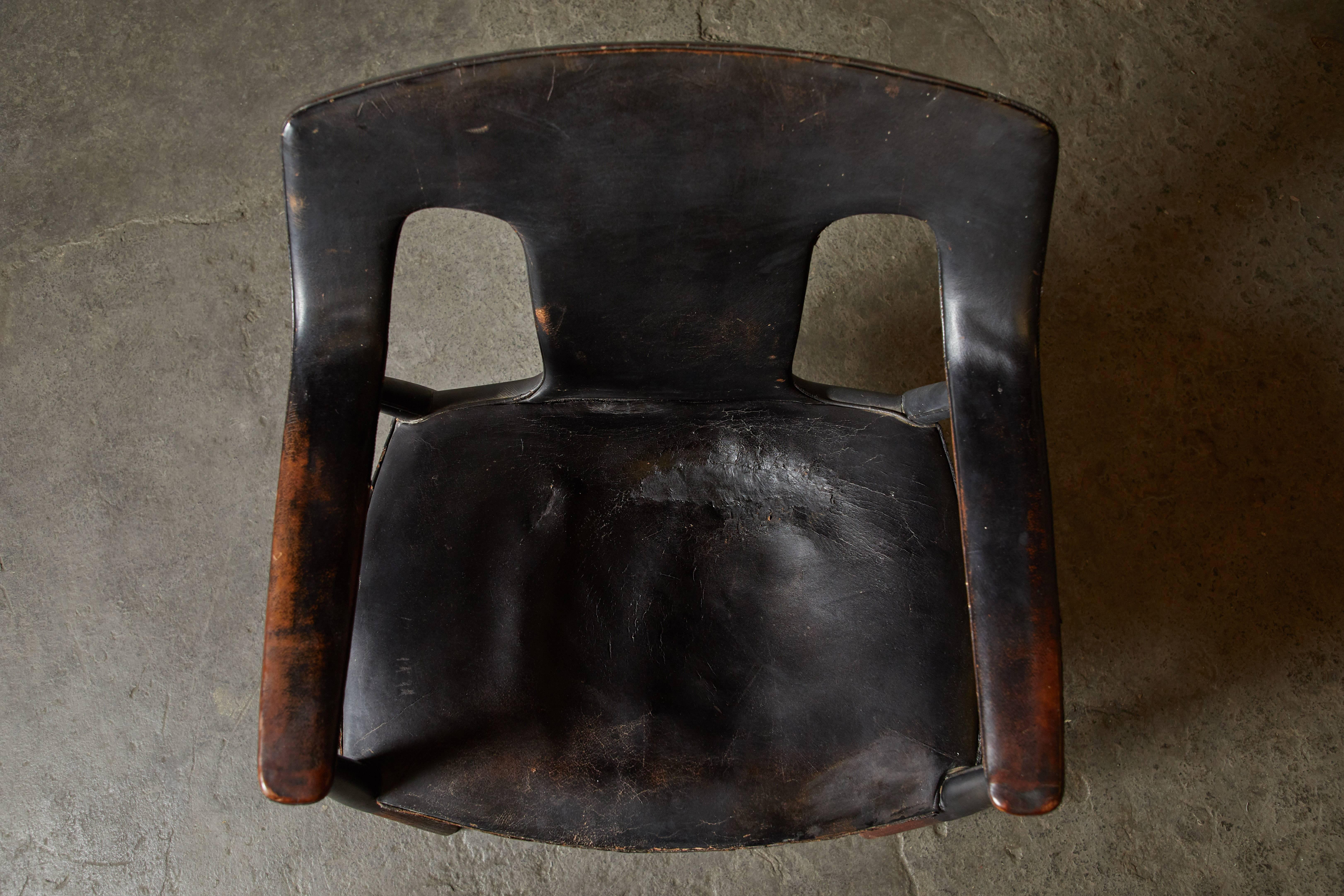 Pair of Leather Armchairs by Aksel Bender Madsen and Ejner Larsen 2