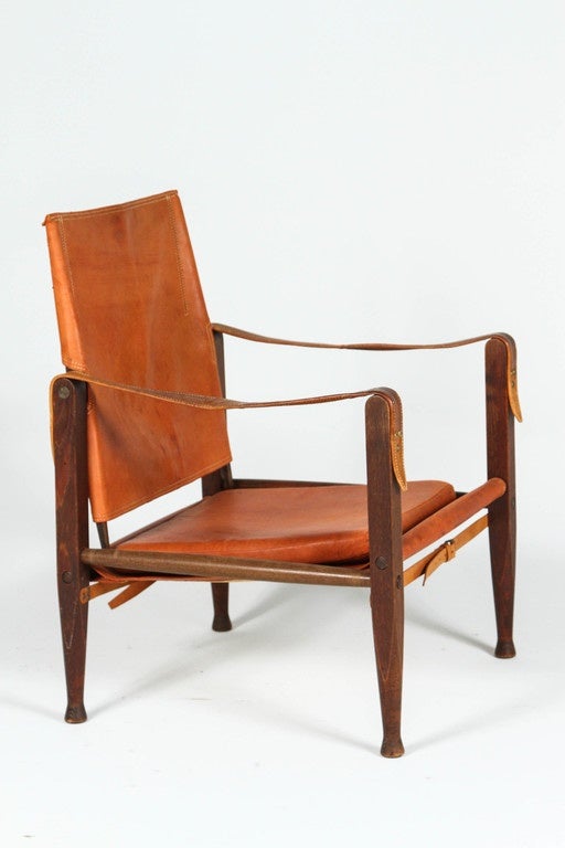 Leather Kaare Klint Safari Chairs for Rud Rasmussen
