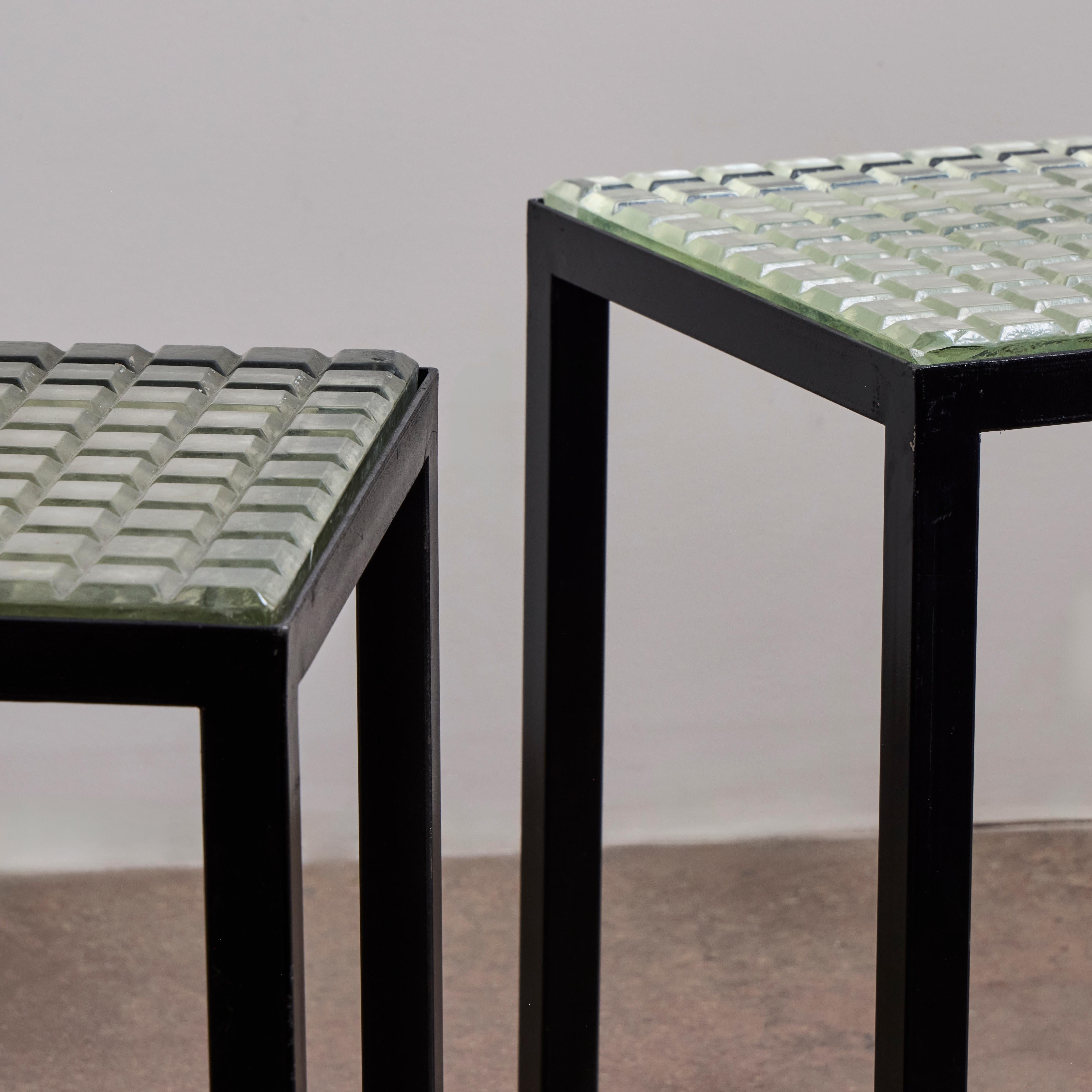 Saint Gobain Glass Side Tables For Sale 6