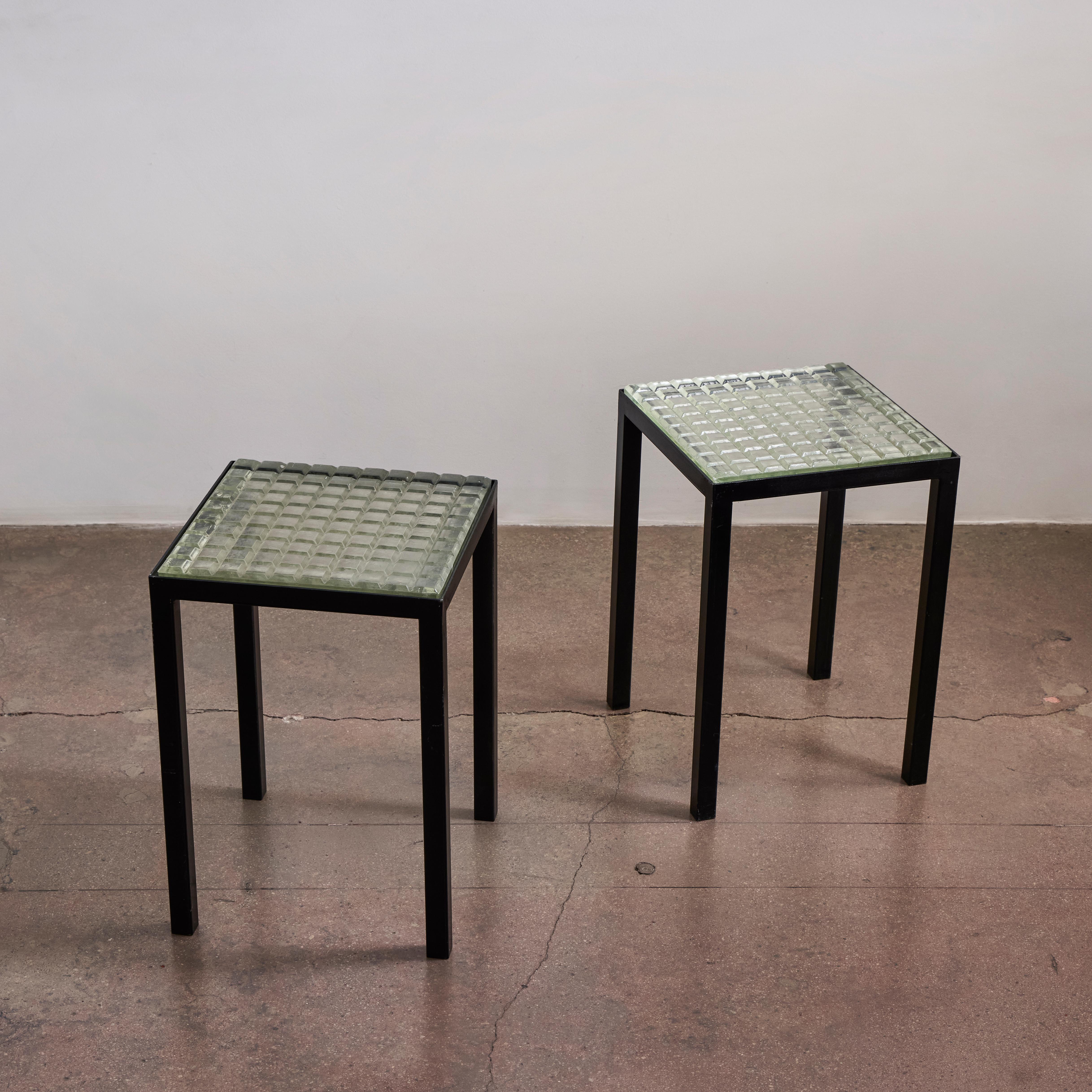 Saint Gobain Glass Side Tables For Sale 2